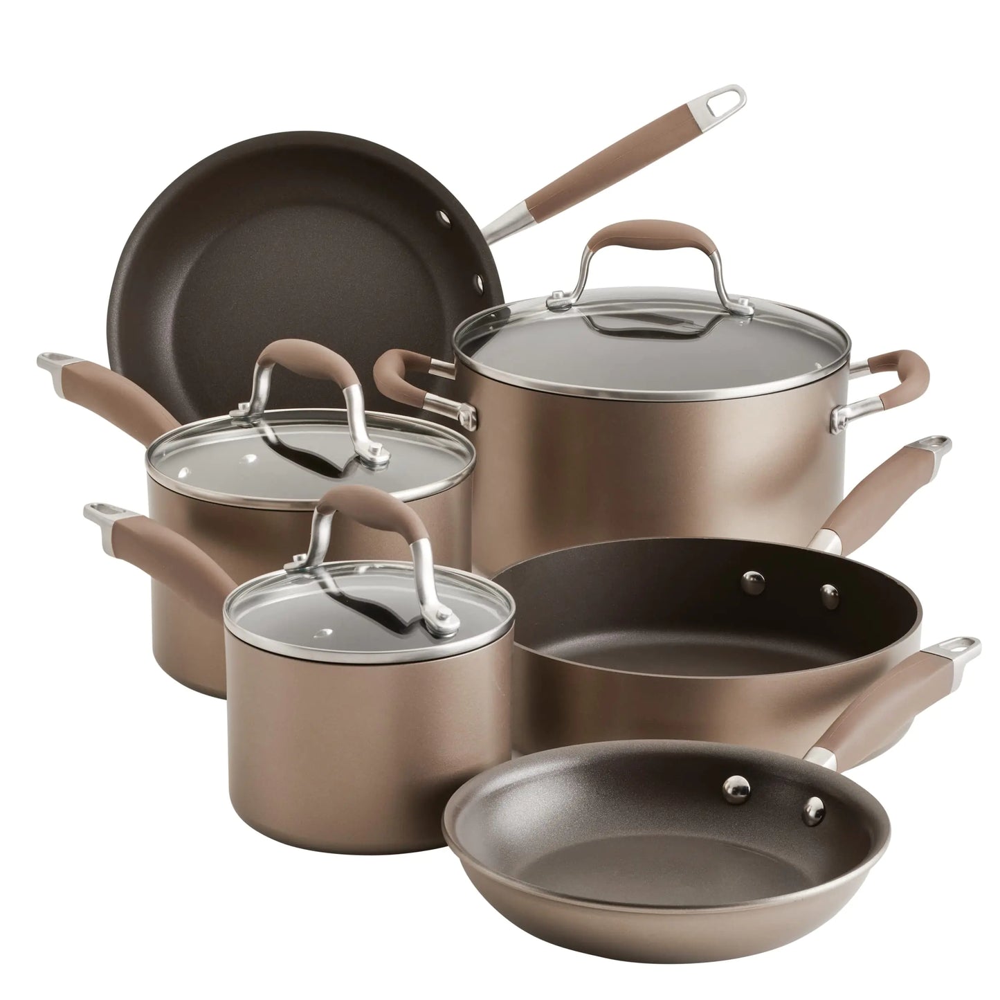 Anolon Advanced Home Bronze Nonstick 9-Piece Cookware Set