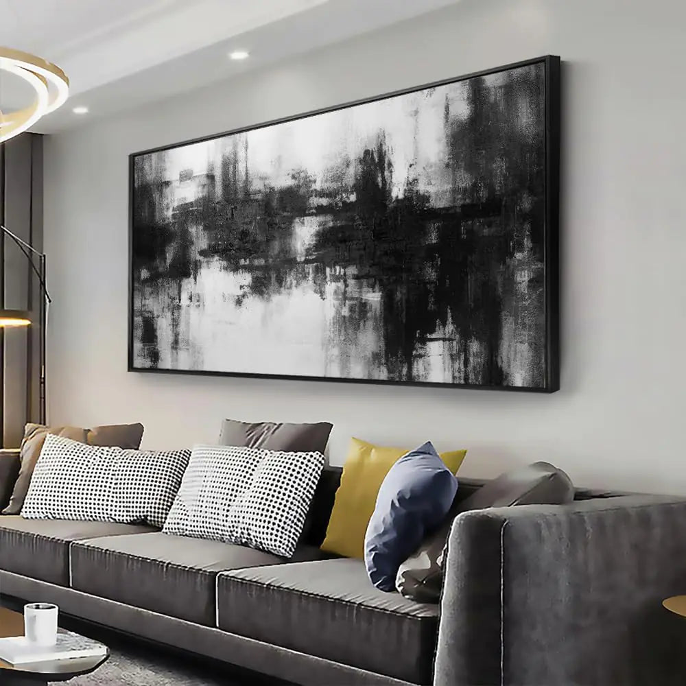 Monochrome Elegance Canvas Artwork 30x60