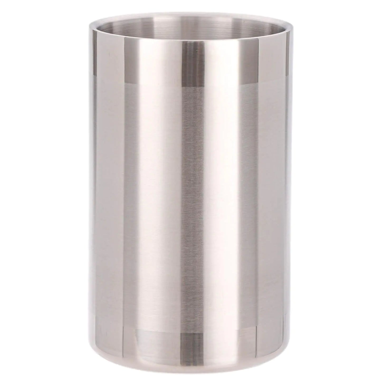 Double Wall Stainless Steel Utensil Holder - Kitchen Utensil Holder for Countertop Spatula Spoon Storage Organizer Large Cooking Utensil Caddy Counter Utensil Crock (Matte Brushed)