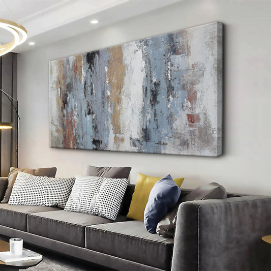 Aurora Abstract Canvas Art for Modern Interiors - 29x58 Inch