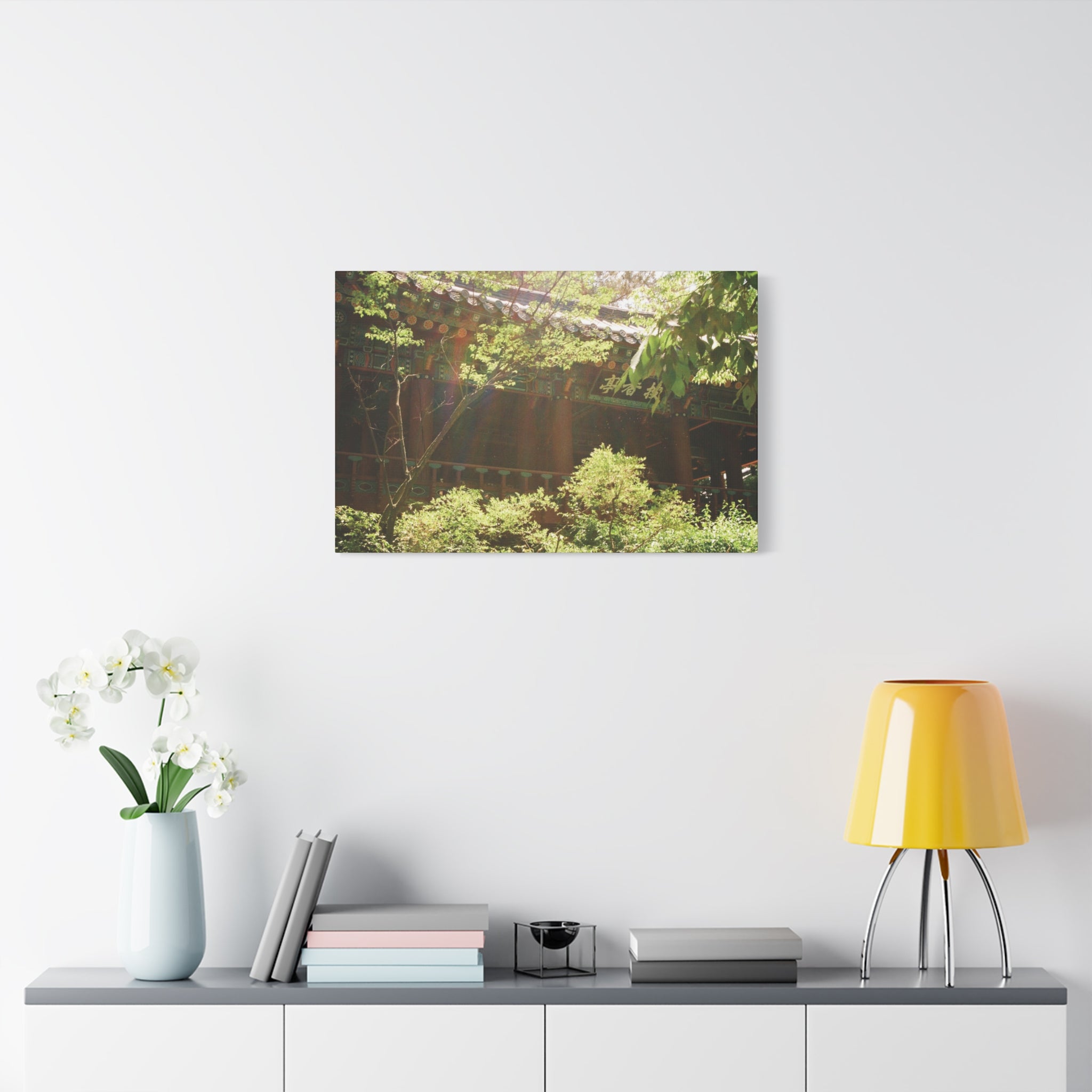 Korean Hanok Spring Sunshine Canvas Print