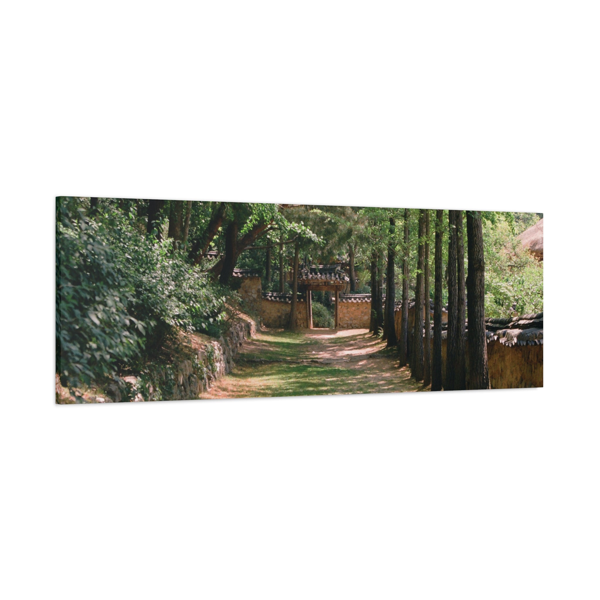 Korean Yongin Folk Village Hanok Lane Canvas Print