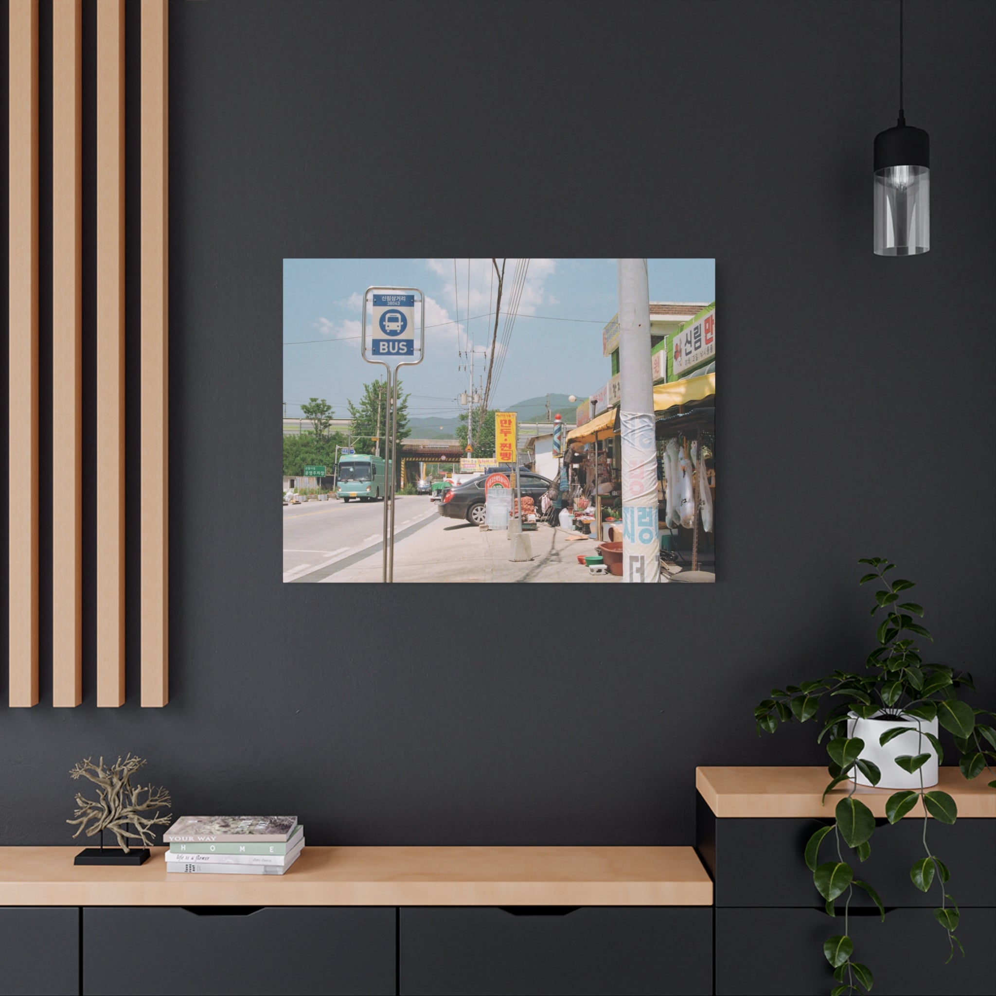 Korean Sinrim Rural Bus Stop Canvas Print