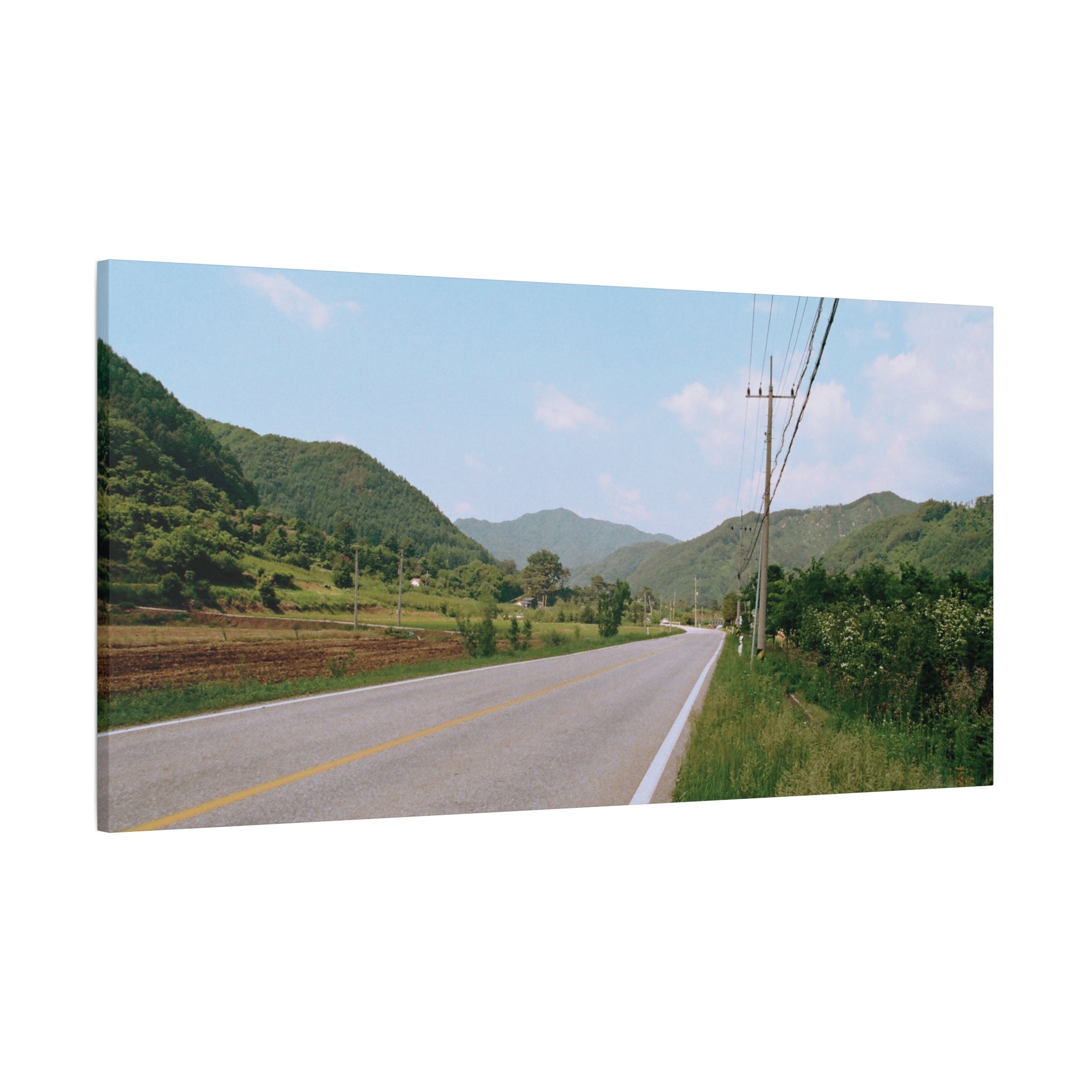 Summer Korean Wonju Country Road Canvas Print