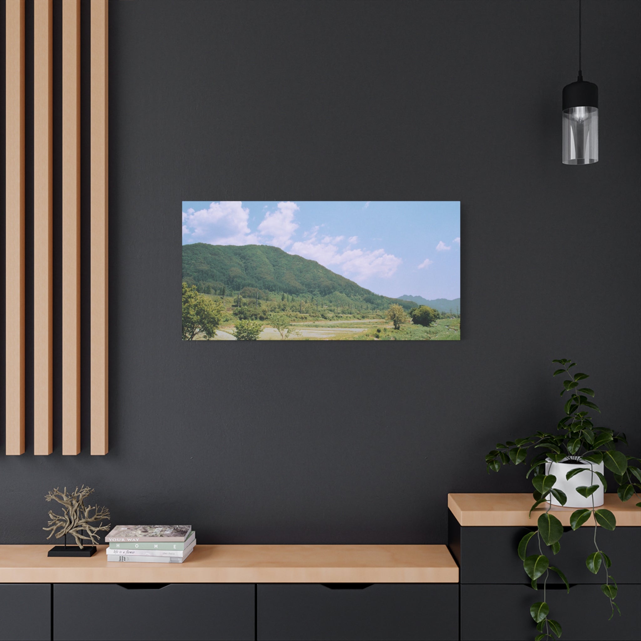 Wonju Spring Stream Pastel Landscape Canvas Print