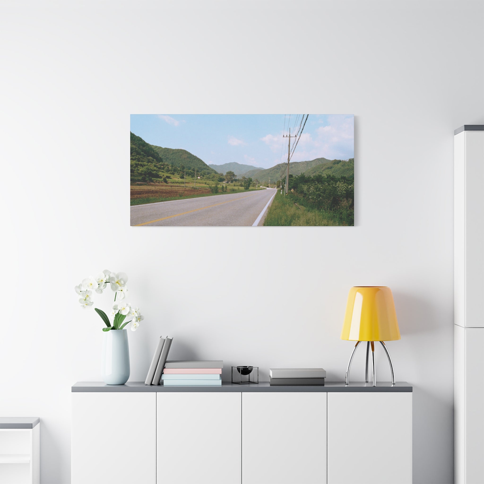 Summer Korean Wonju Country Road Canvas Print