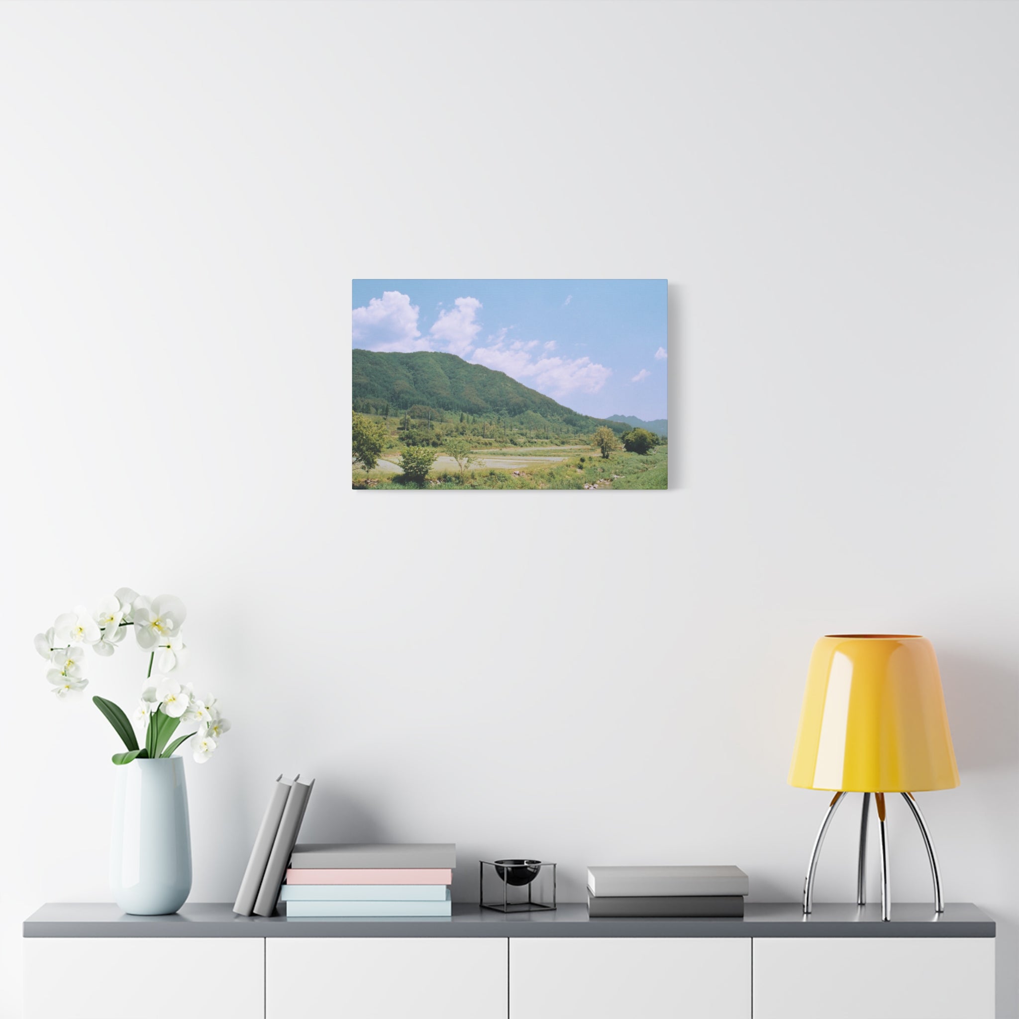 Wonju Spring Stream Pastel Landscape Canvas Print