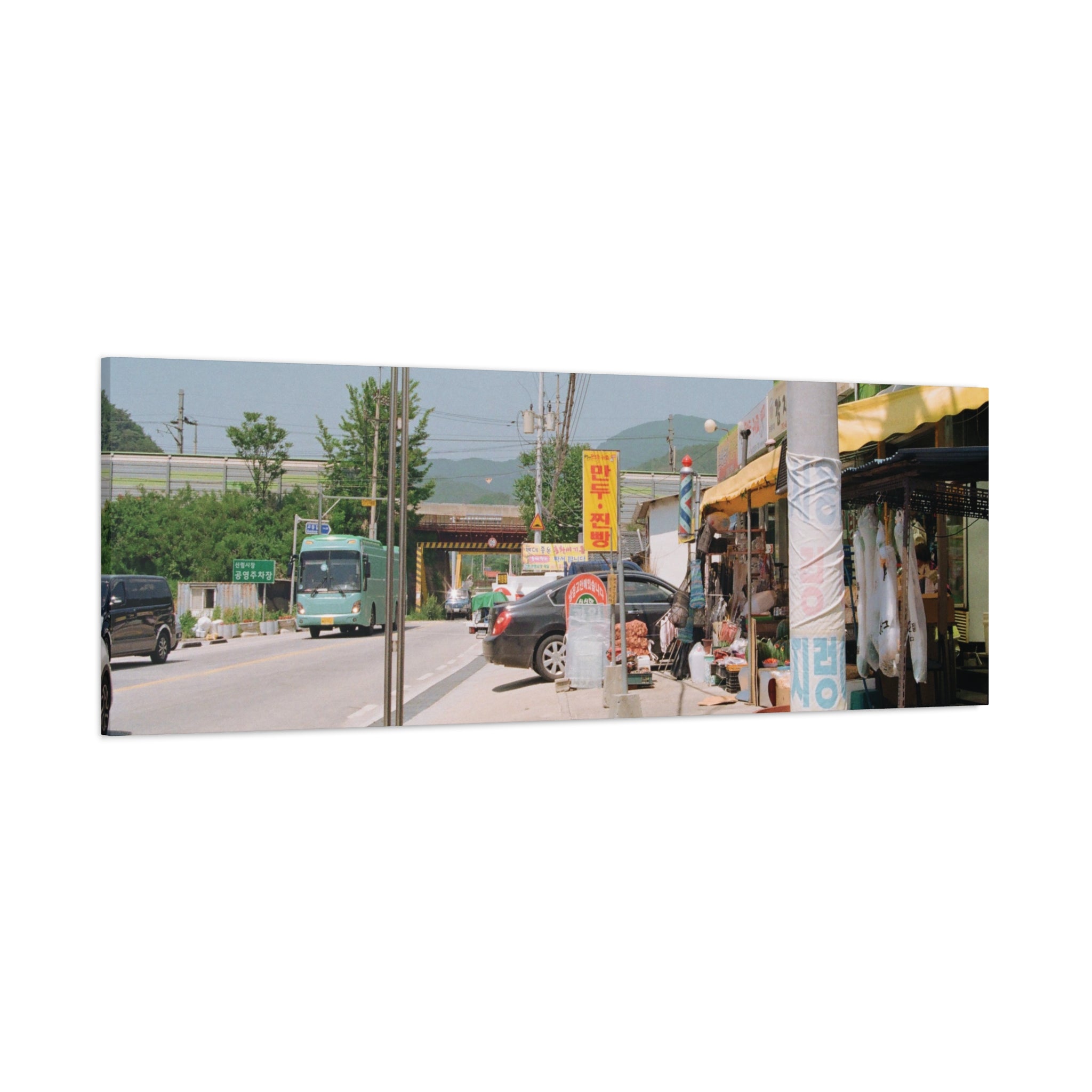 Korean Sinrim Rural Bus Stop Canvas Print