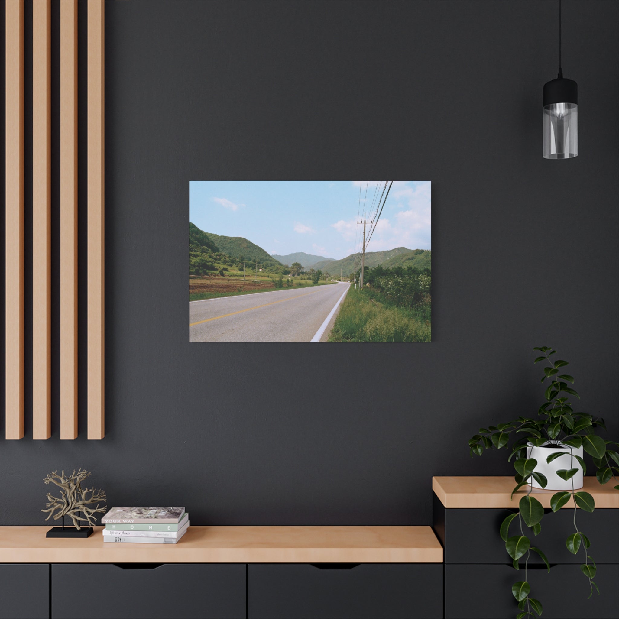 Summer Korean Wonju Country Road Canvas Print