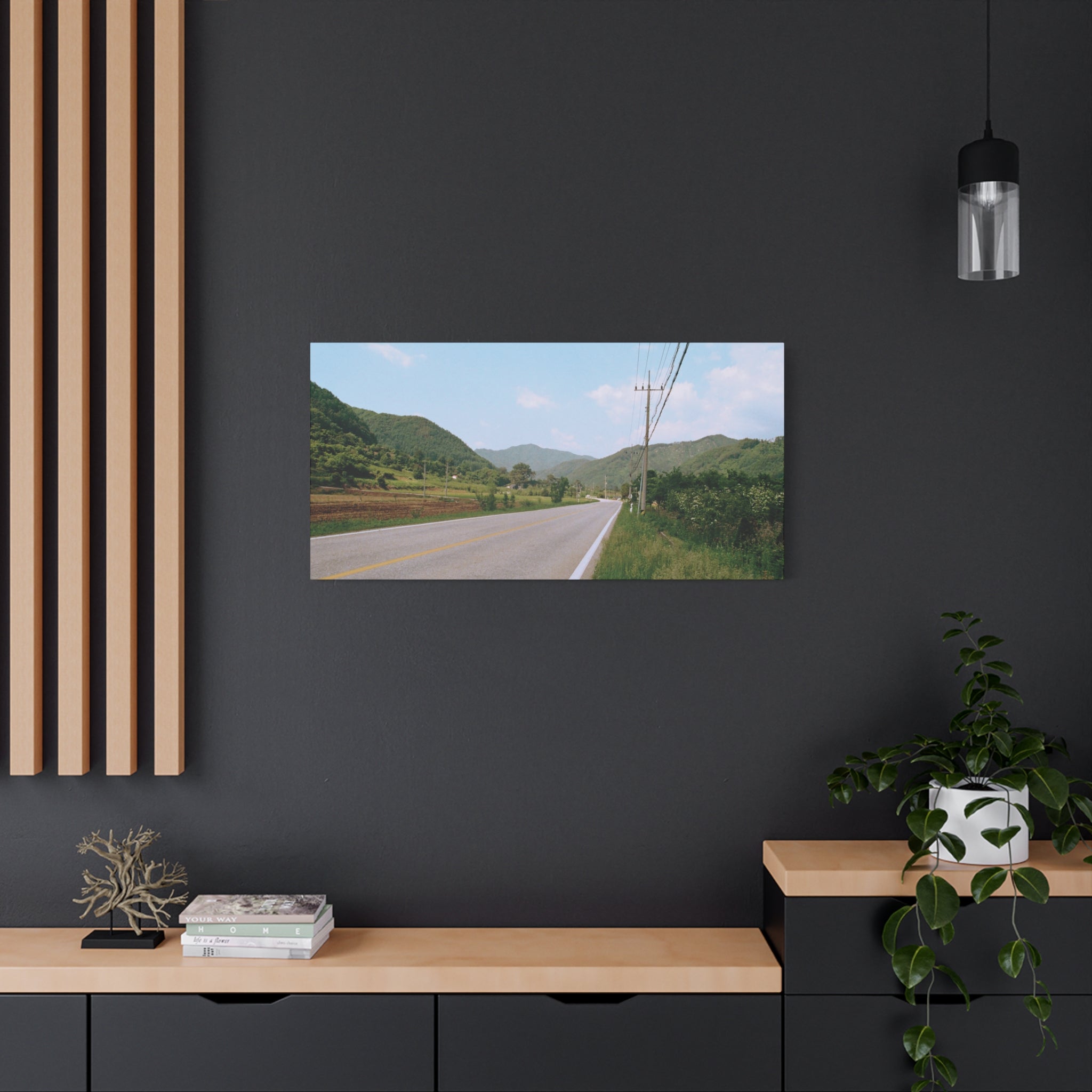 Summer Korean Wonju Country Road Canvas Print