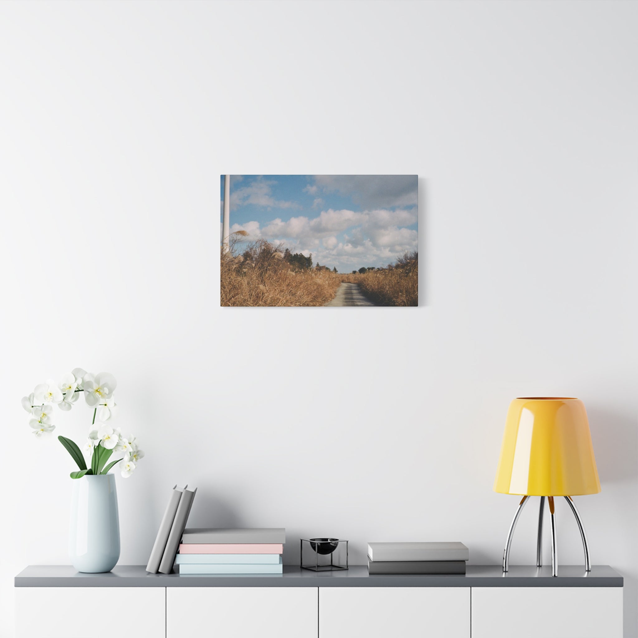 Jeju Gotjawal Winter Silver Grass Canvas Print