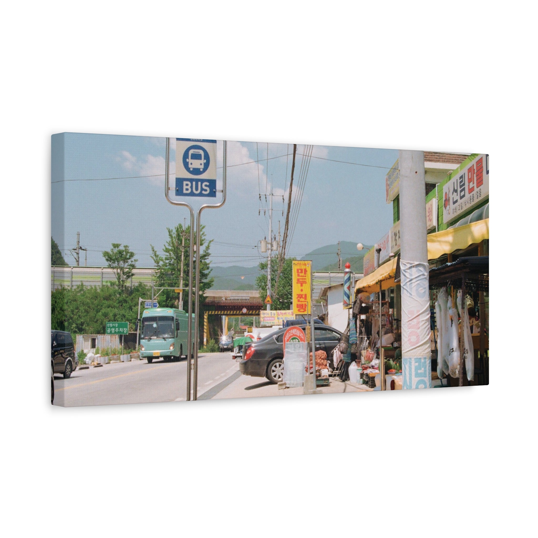 Korean Sinrim Rural Bus Stop Canvas Print