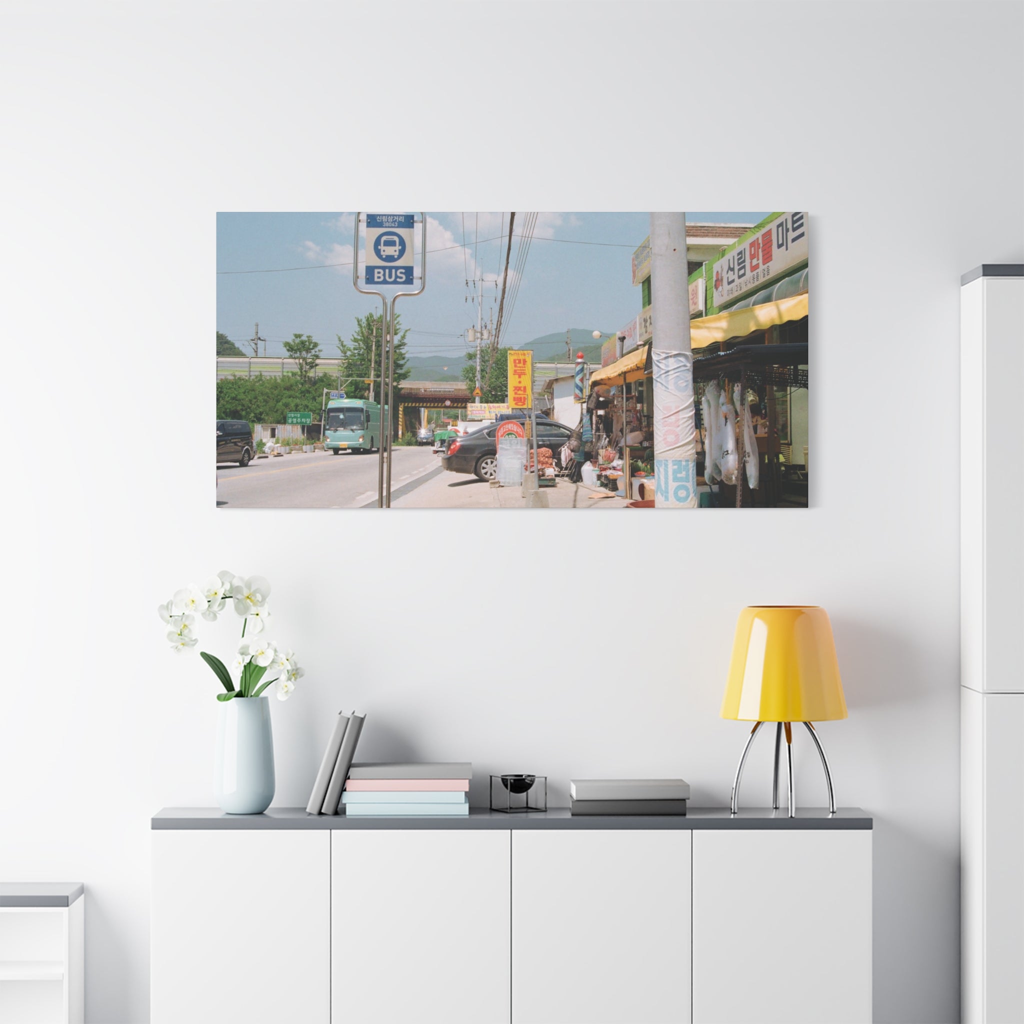Korean Sinrim Rural Bus Stop Canvas Print