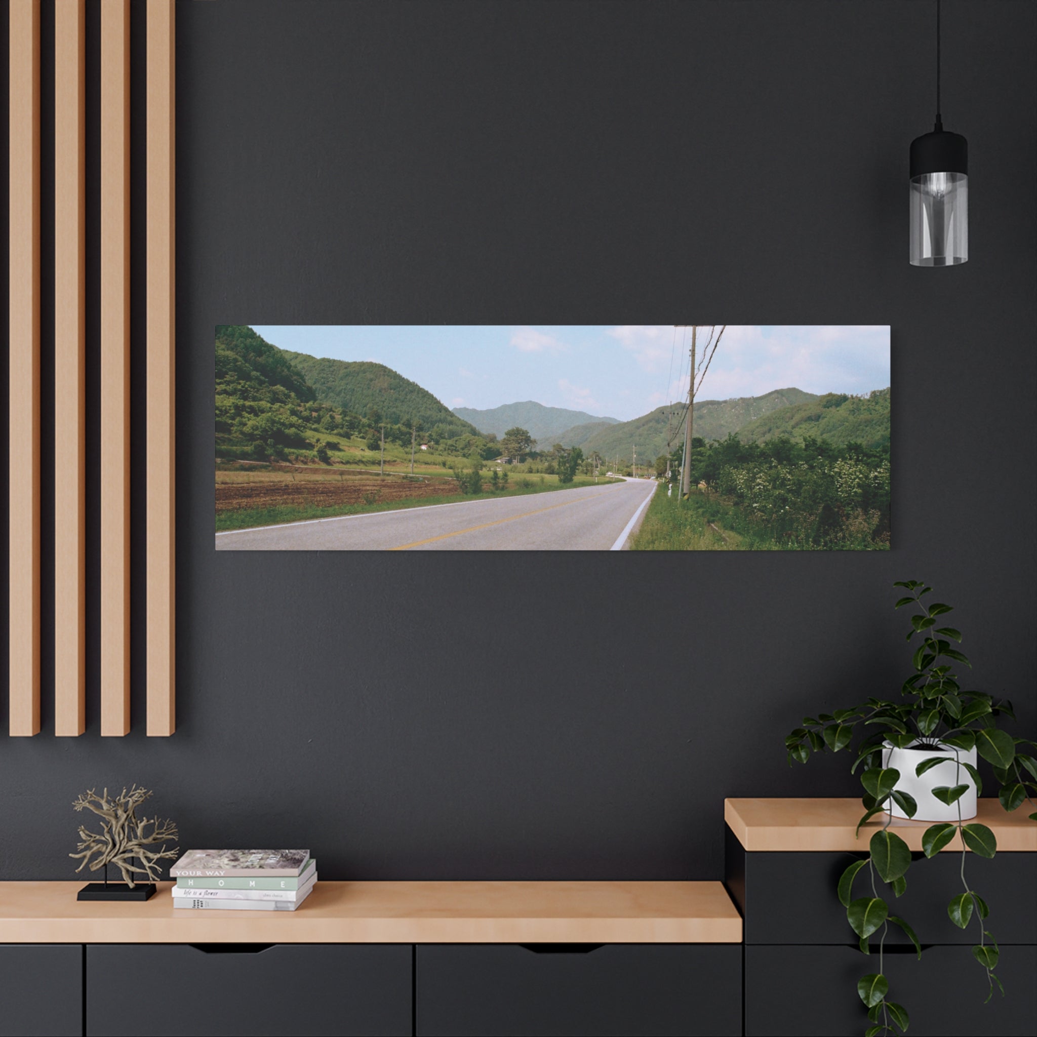 Summer Korean Wonju Country Road Canvas Print