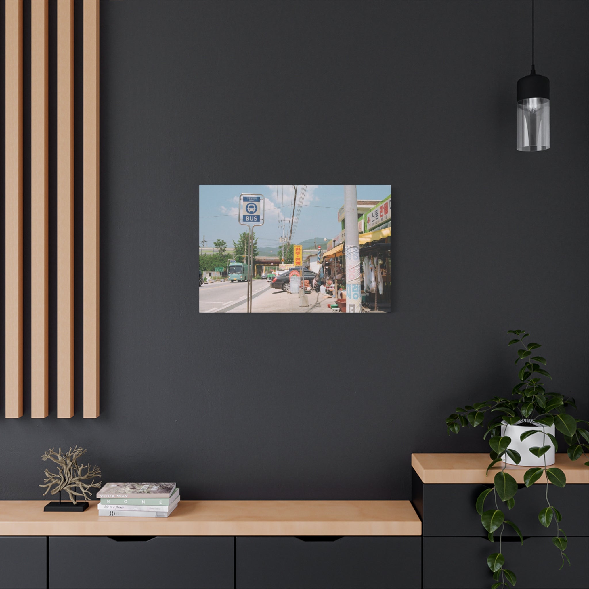 Korean Sinrim Rural Bus Stop Canvas Print