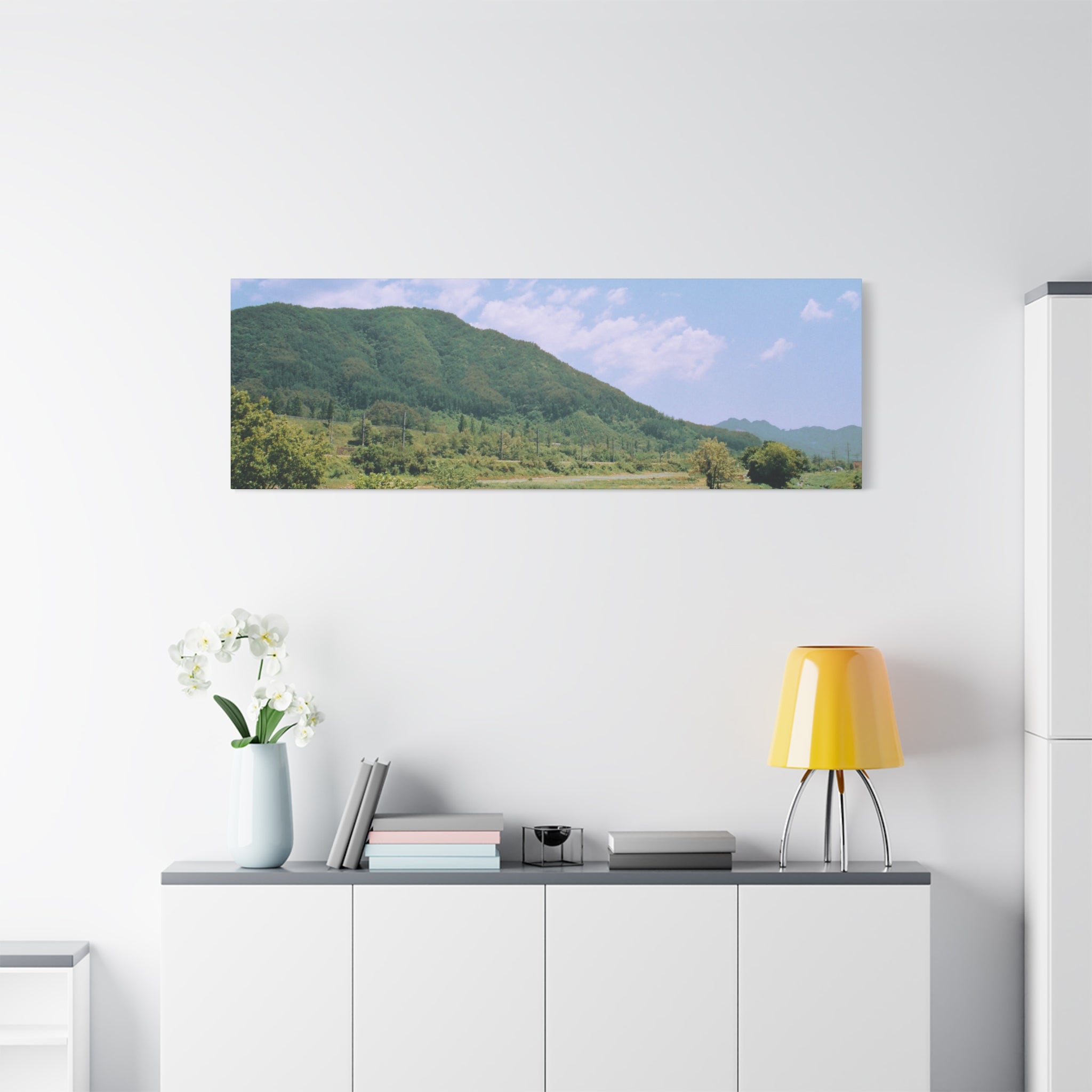 Wonju Spring Stream Pastel Landscape Canvas Print