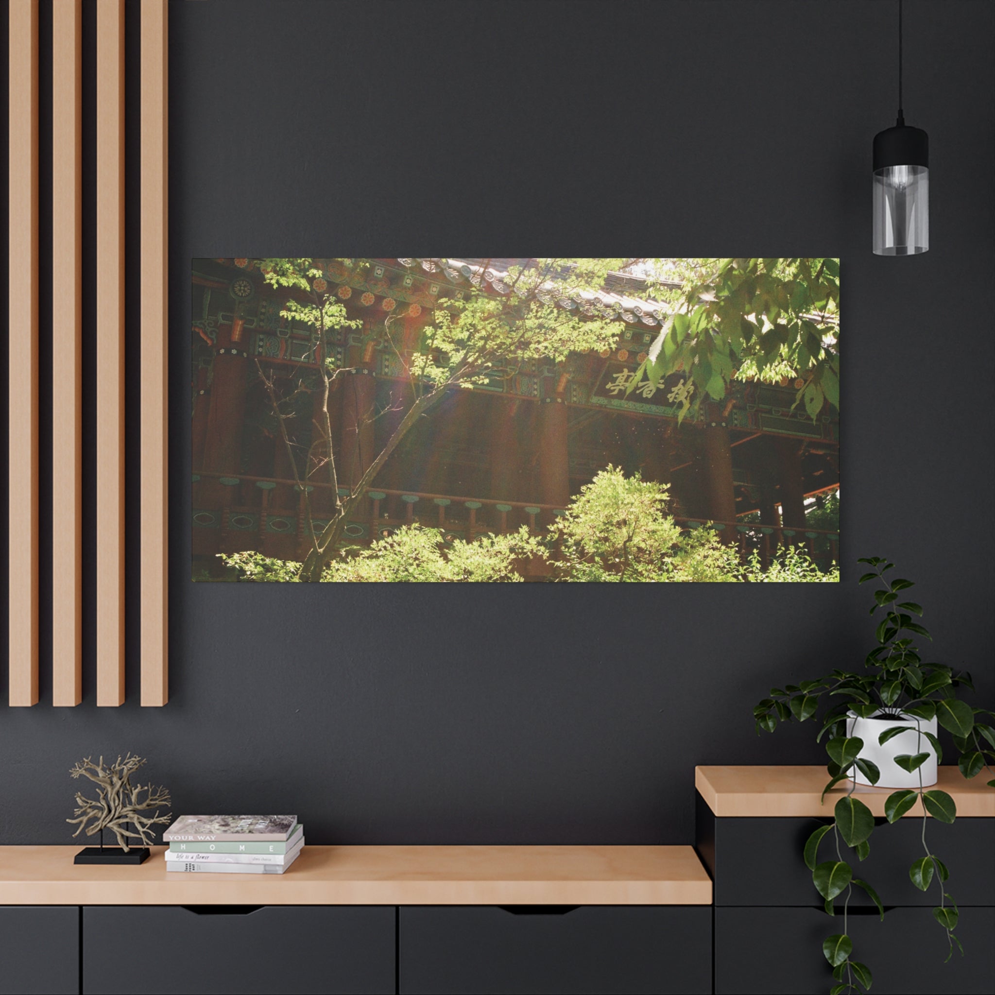 Korean Hanok Spring Sunshine Canvas Print