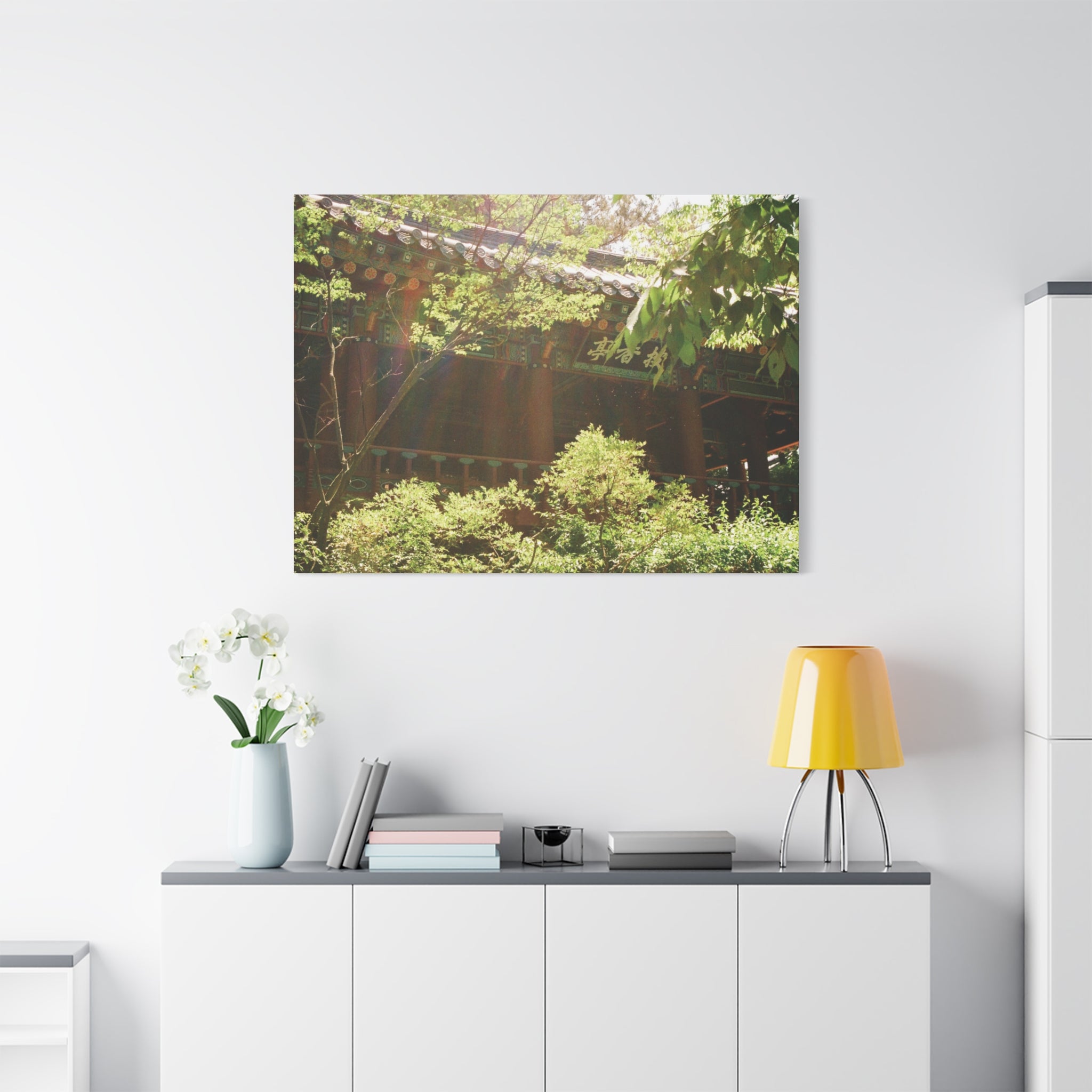 Korean Hanok Spring Sunshine Canvas Print