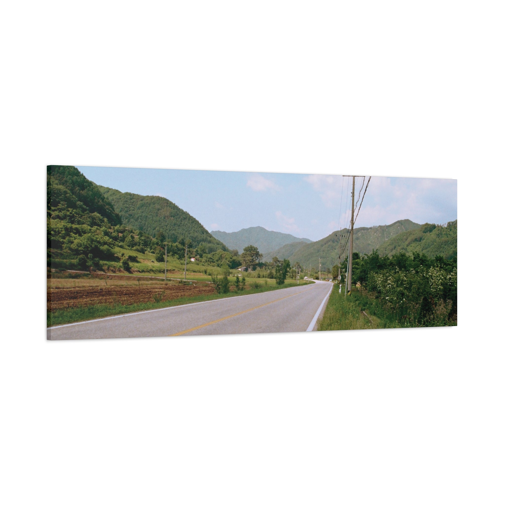 Summer Korean Wonju Country Road Canvas Print
