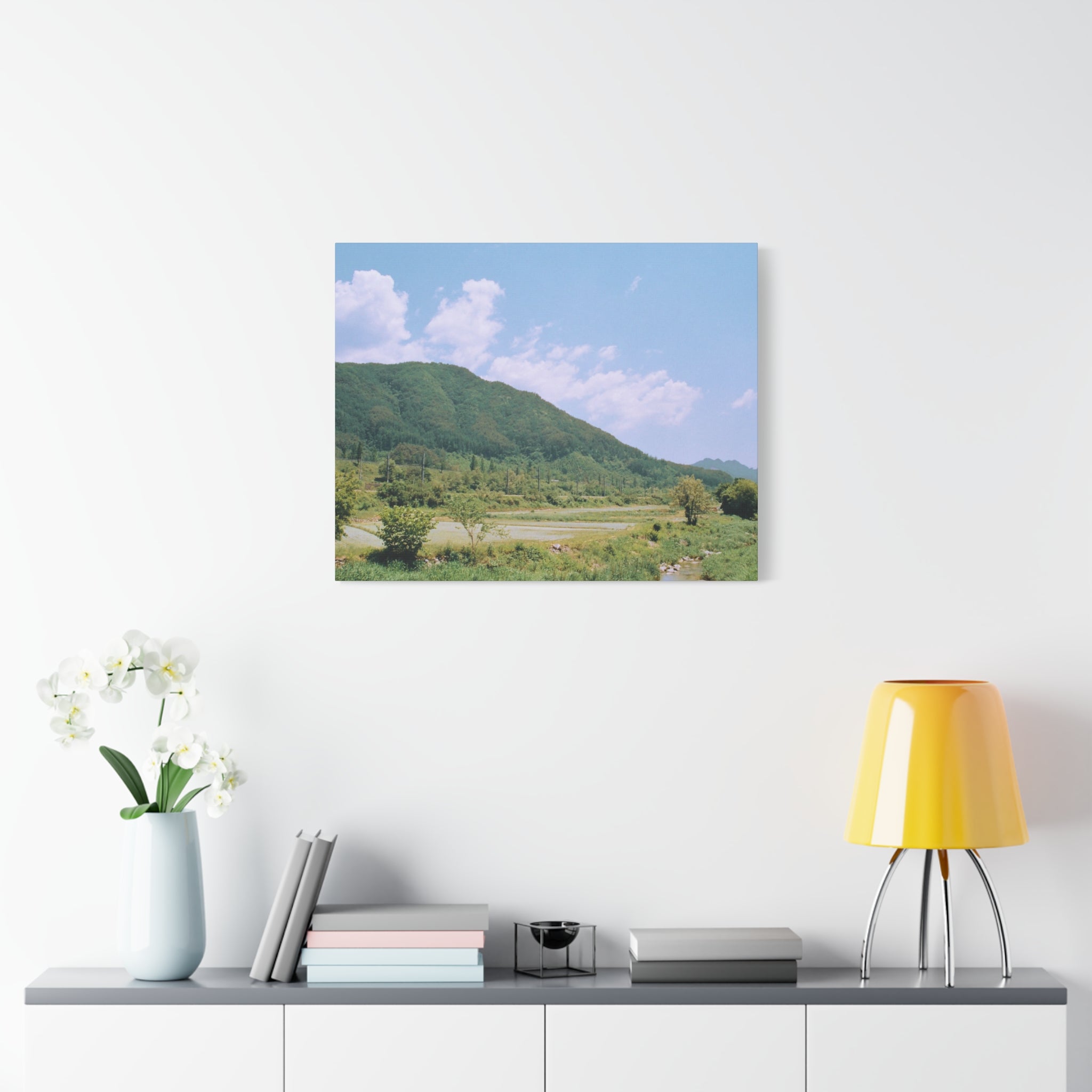 Wonju Spring Stream Pastel Landscape Canvas Print