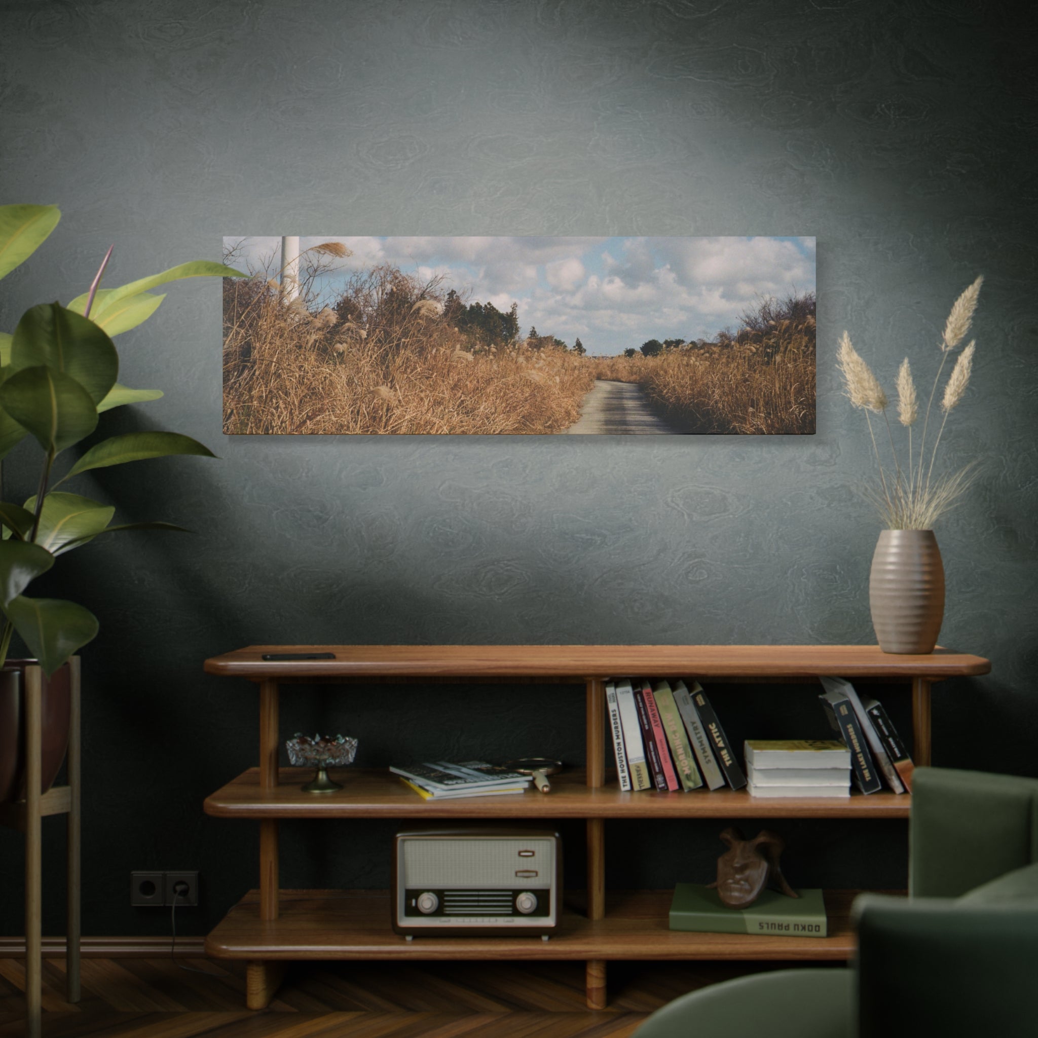 Jeju Gotjawal Winter Silver Grass Canvas Print