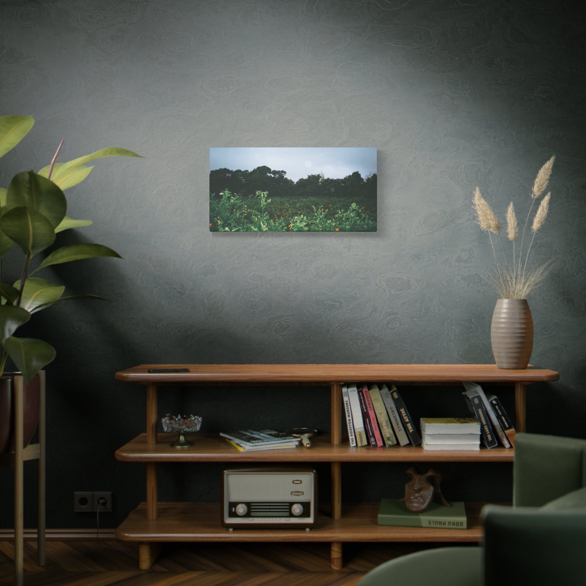 Jeju Winter Snowy Tangerine Orchard Canvas Print