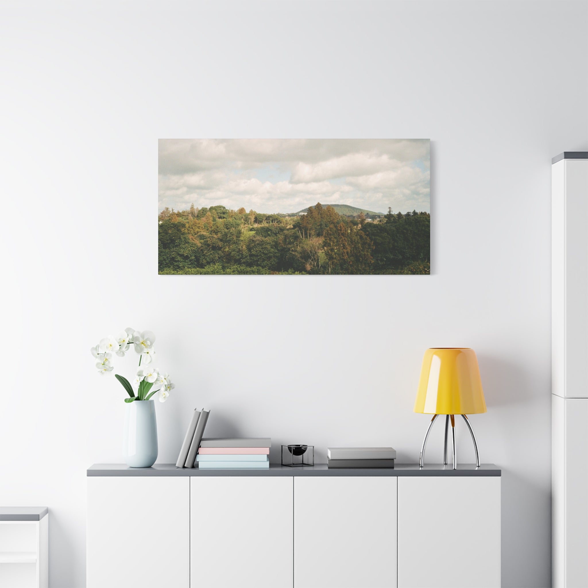 Jeju Wind-Swept Oreum and Clouds Canvas Print