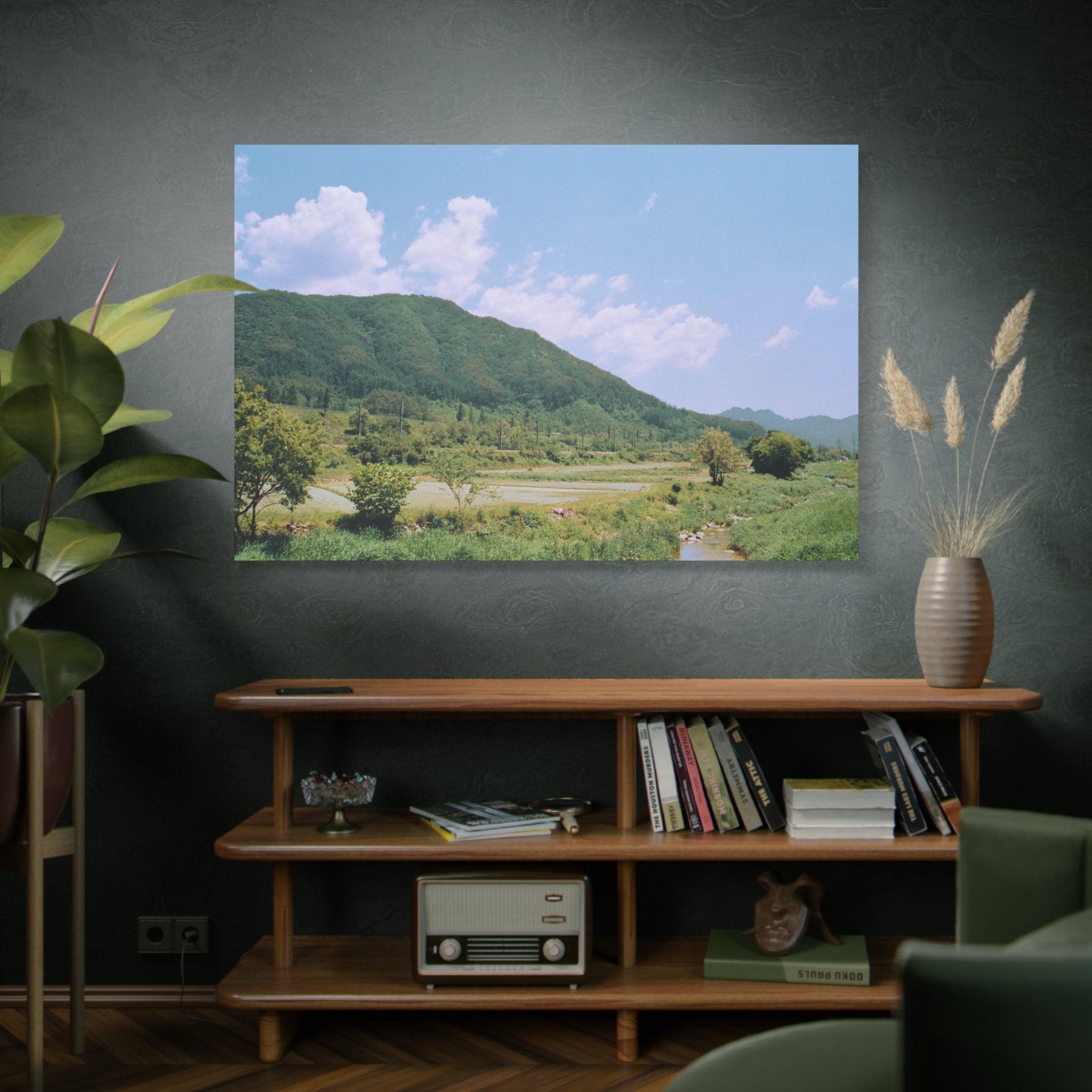 Wonju Spring Stream Pastel Landscape Canvas Print