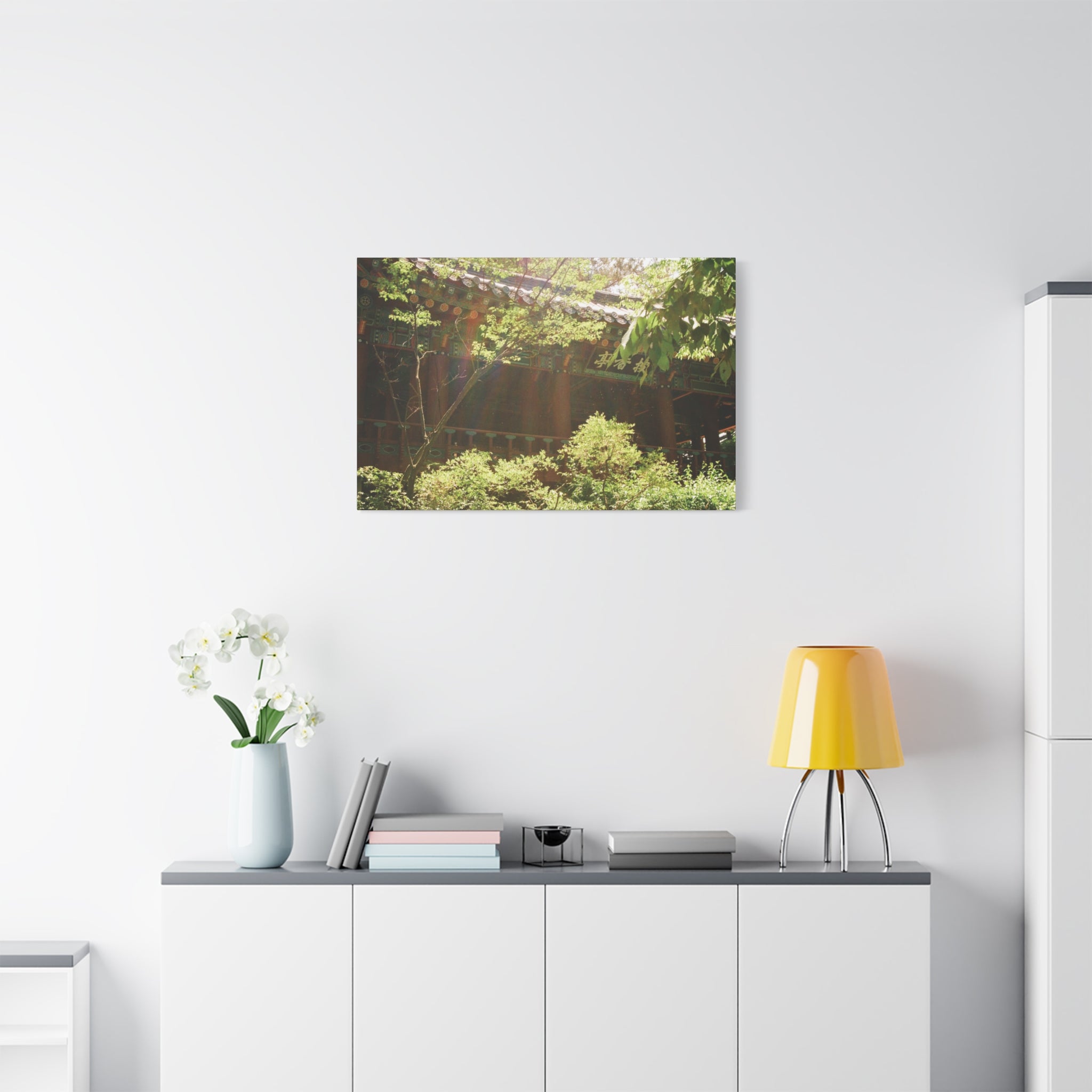 Korean Hanok Spring Sunshine Canvas Print