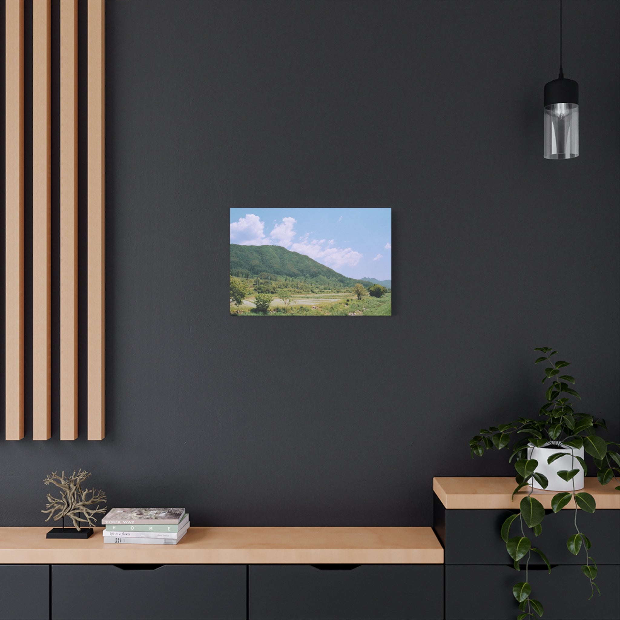 Wonju Spring Stream Pastel Landscape Canvas Print