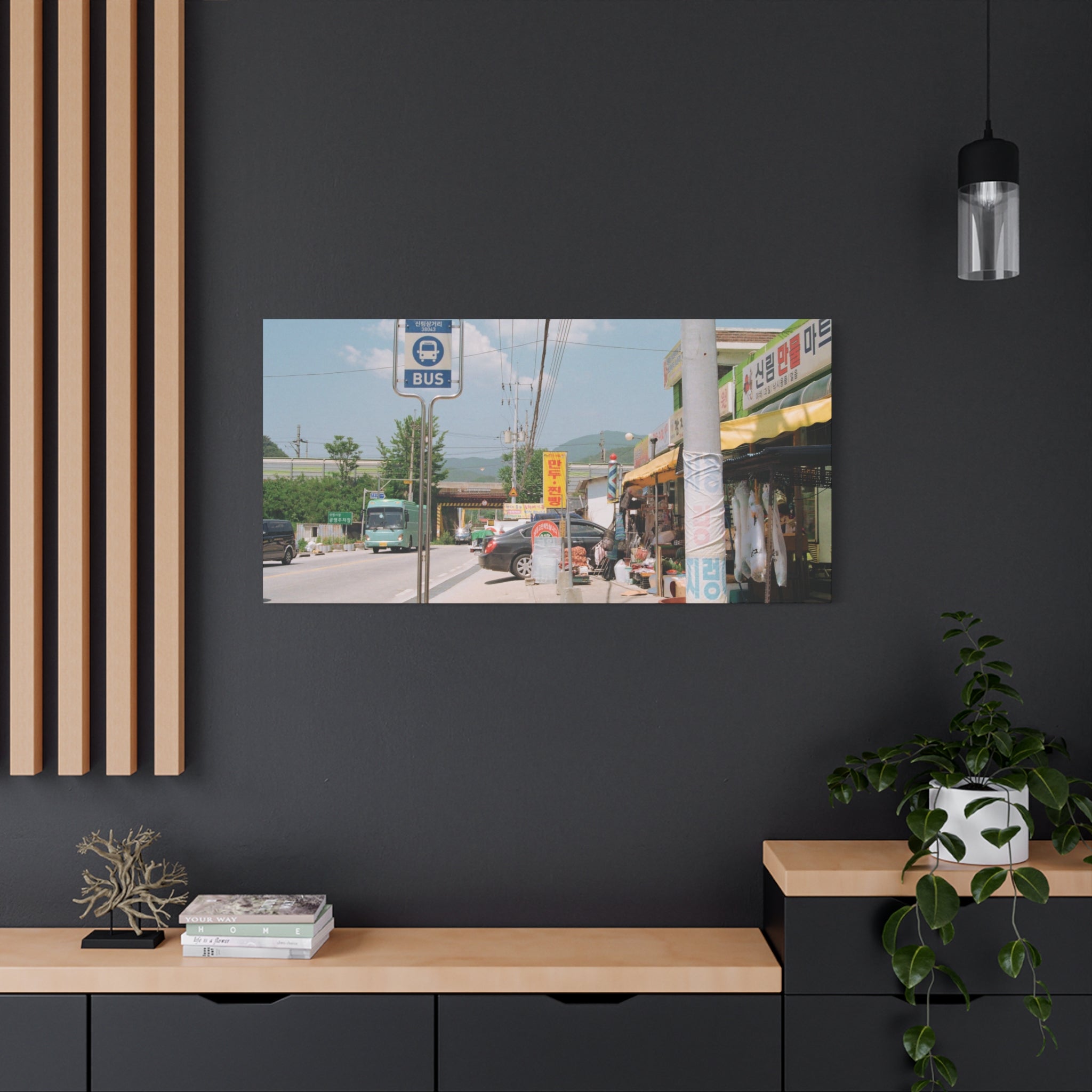 Korean Sinrim Rural Bus Stop Canvas Print