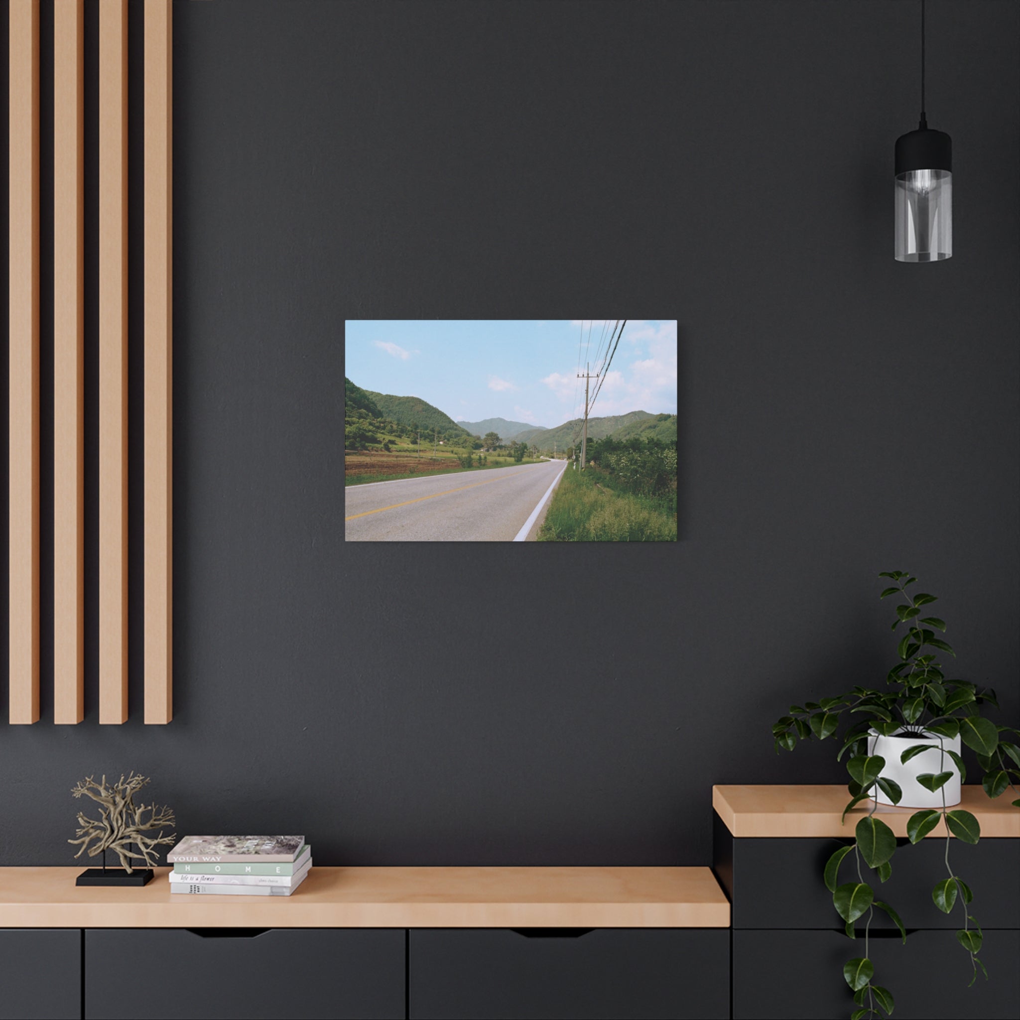 Summer Korean Wonju Country Road Canvas Print