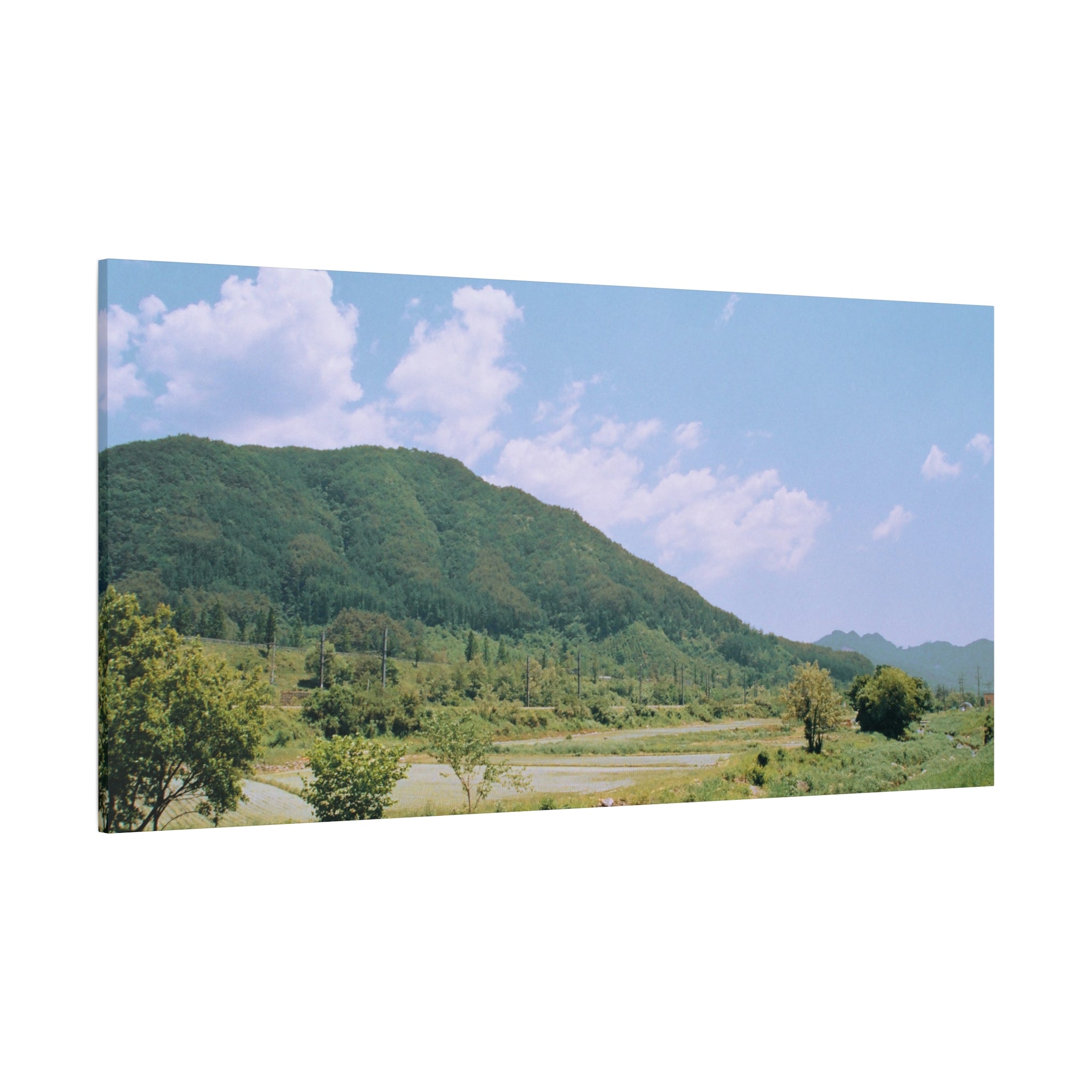 Wonju Spring Stream Pastel Landscape Canvas Print