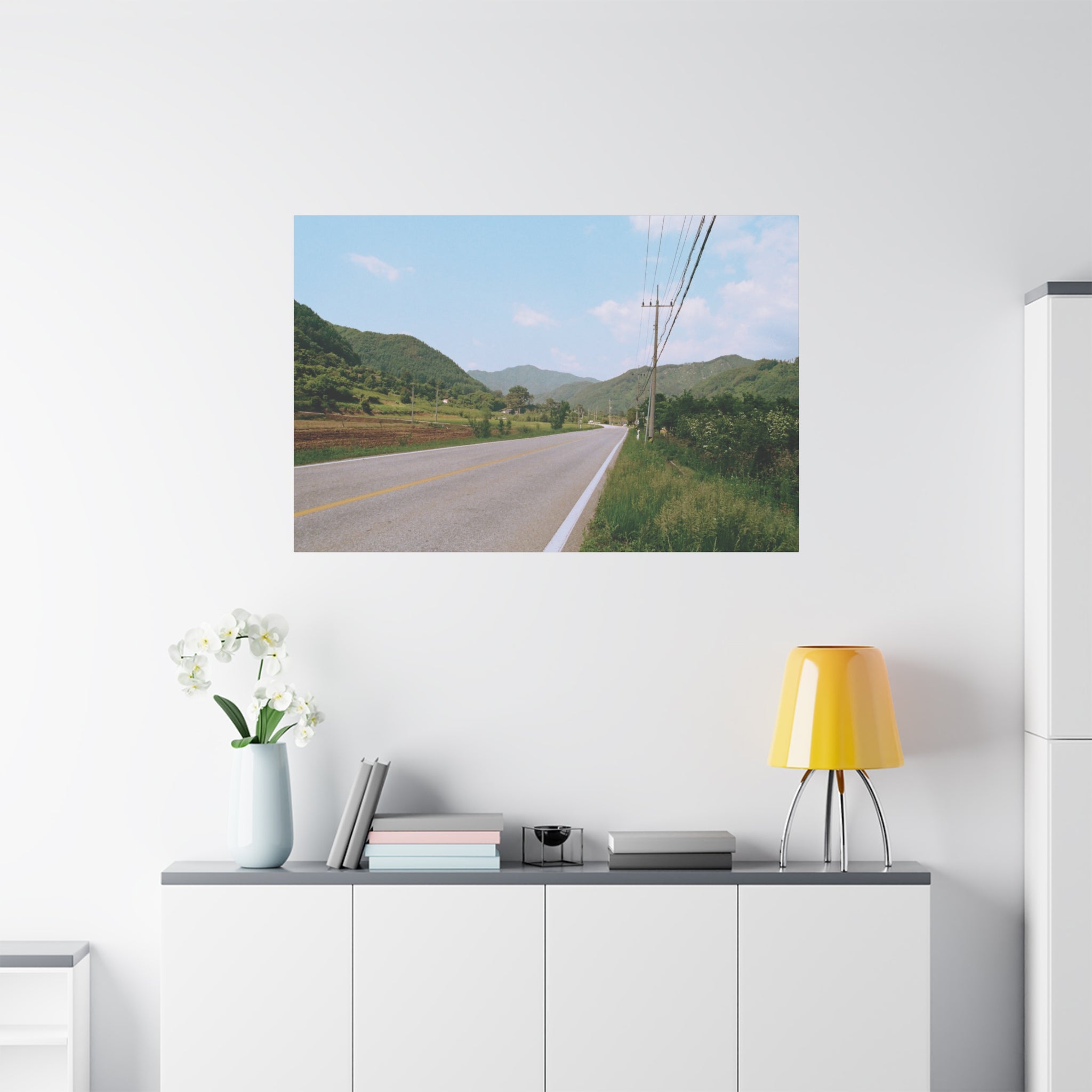 Summer Korean Wonju Country Road Canvas Print