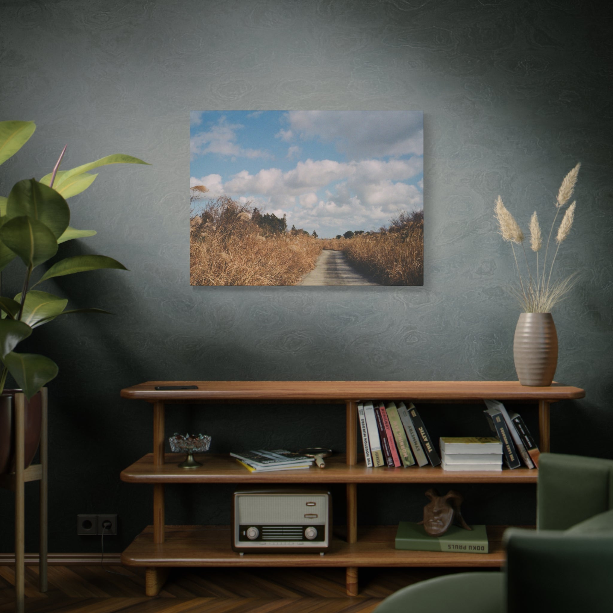 Jeju Gotjawal Winter Silver Grass Canvas Print