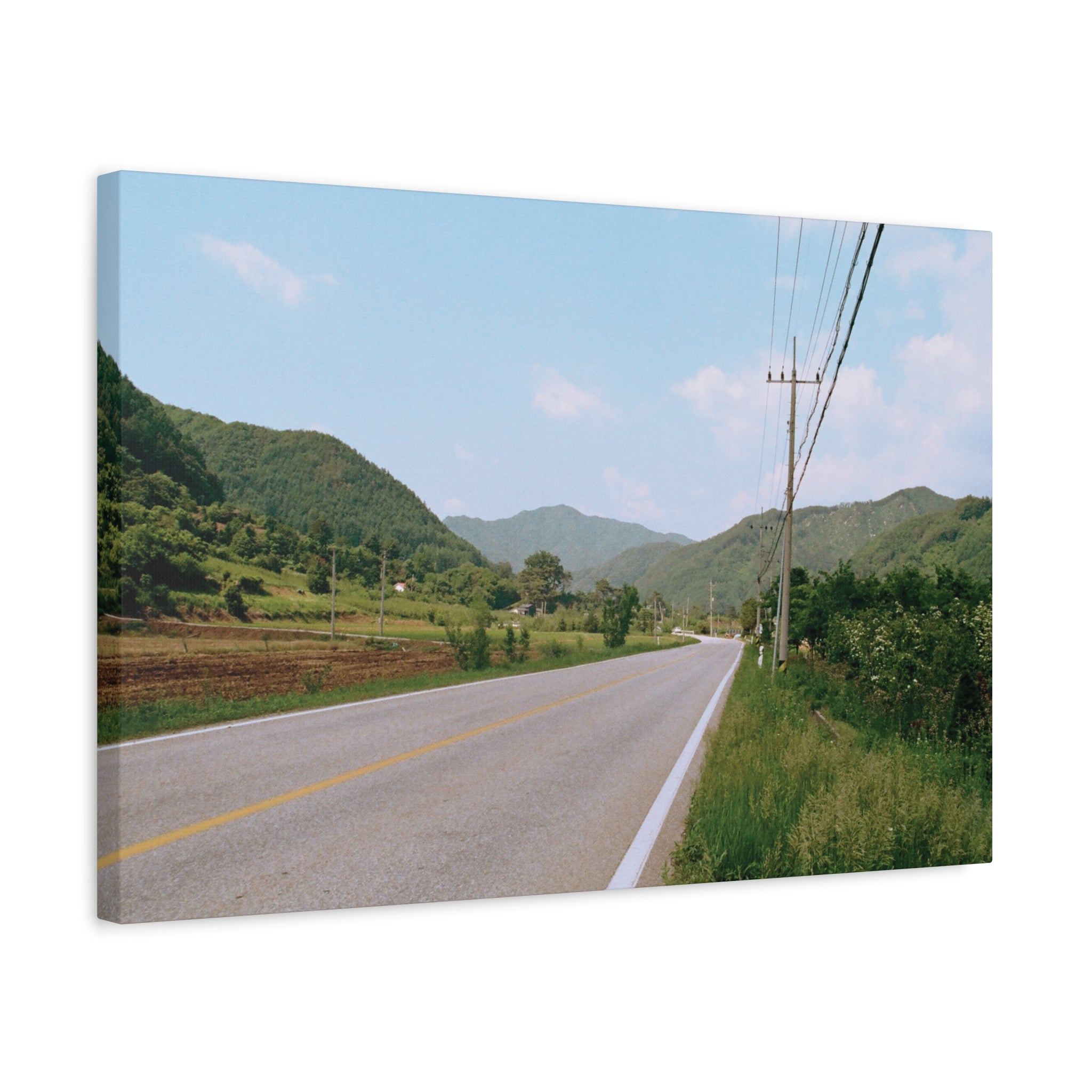 Summer Korean Wonju Country Road Canvas Print