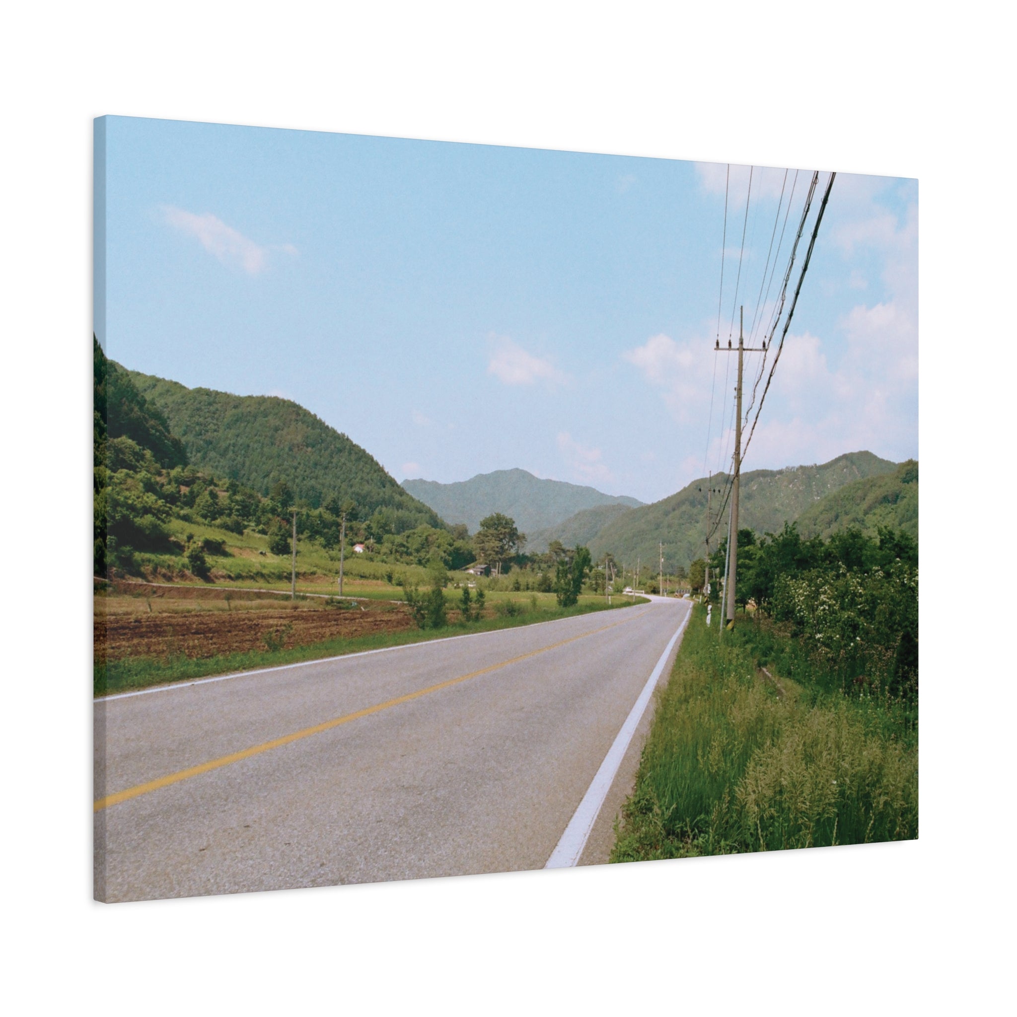 Summer Korean Wonju Country Road Canvas Print