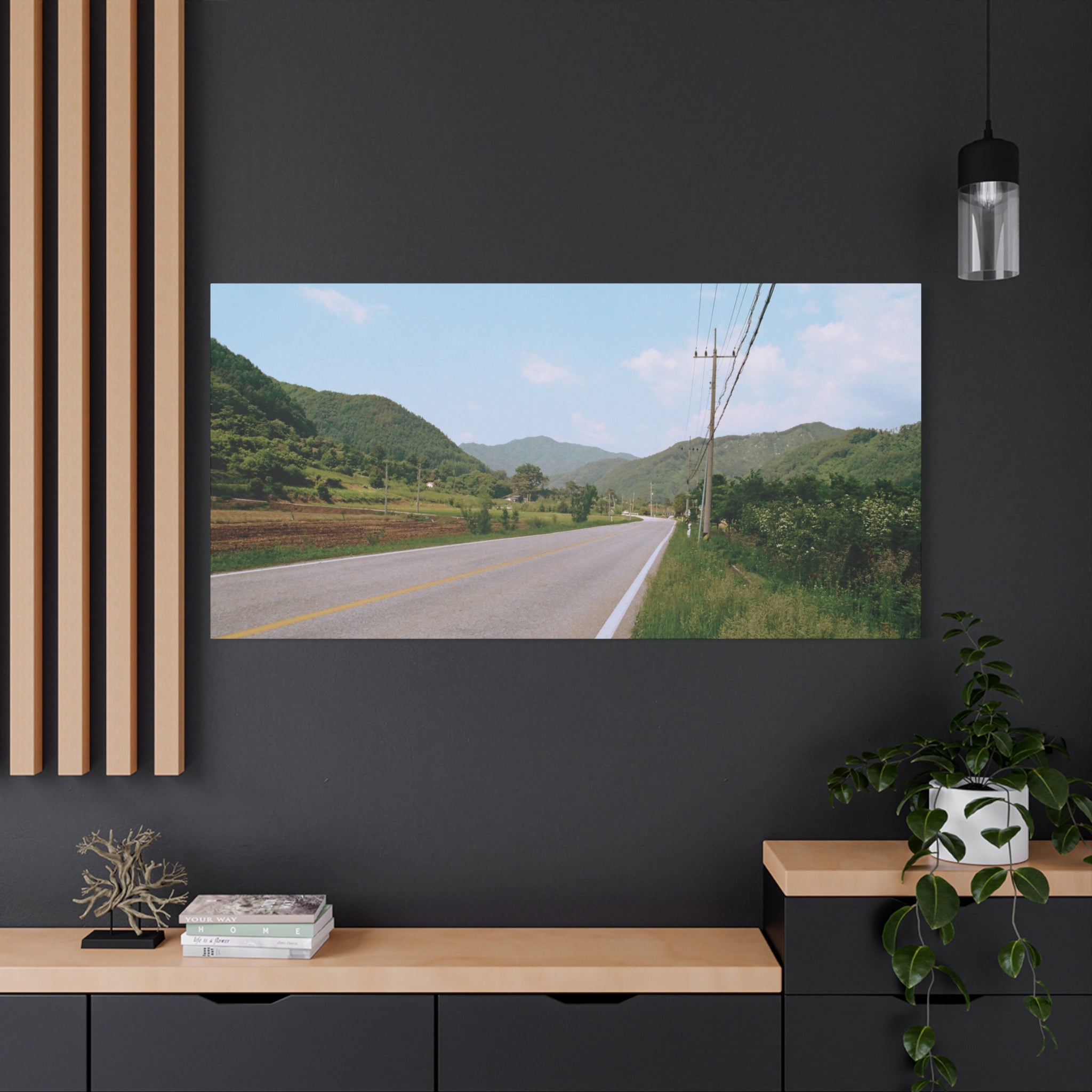 Summer Korean Wonju Country Road Canvas Print