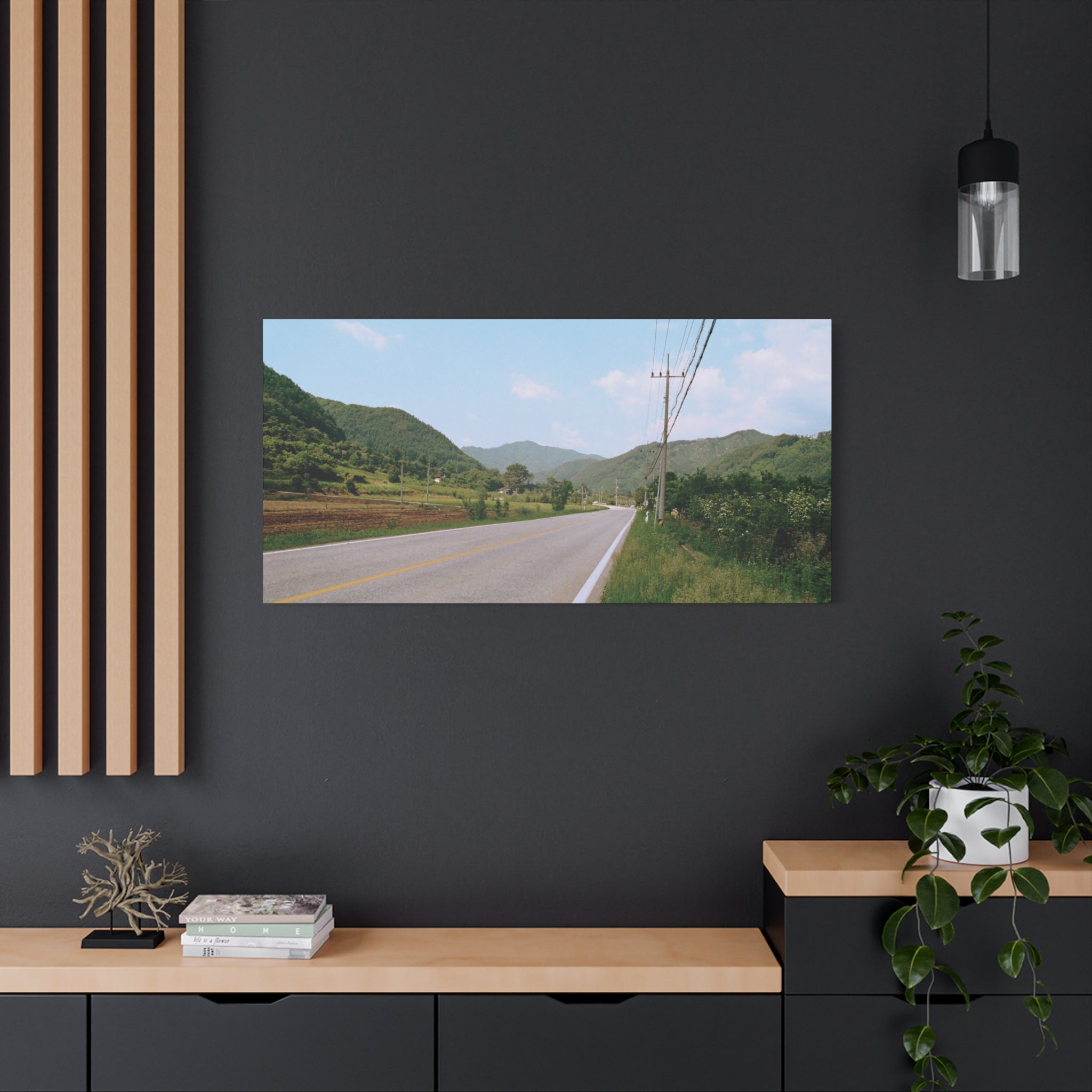 Summer Korean Wonju Country Road Canvas Print