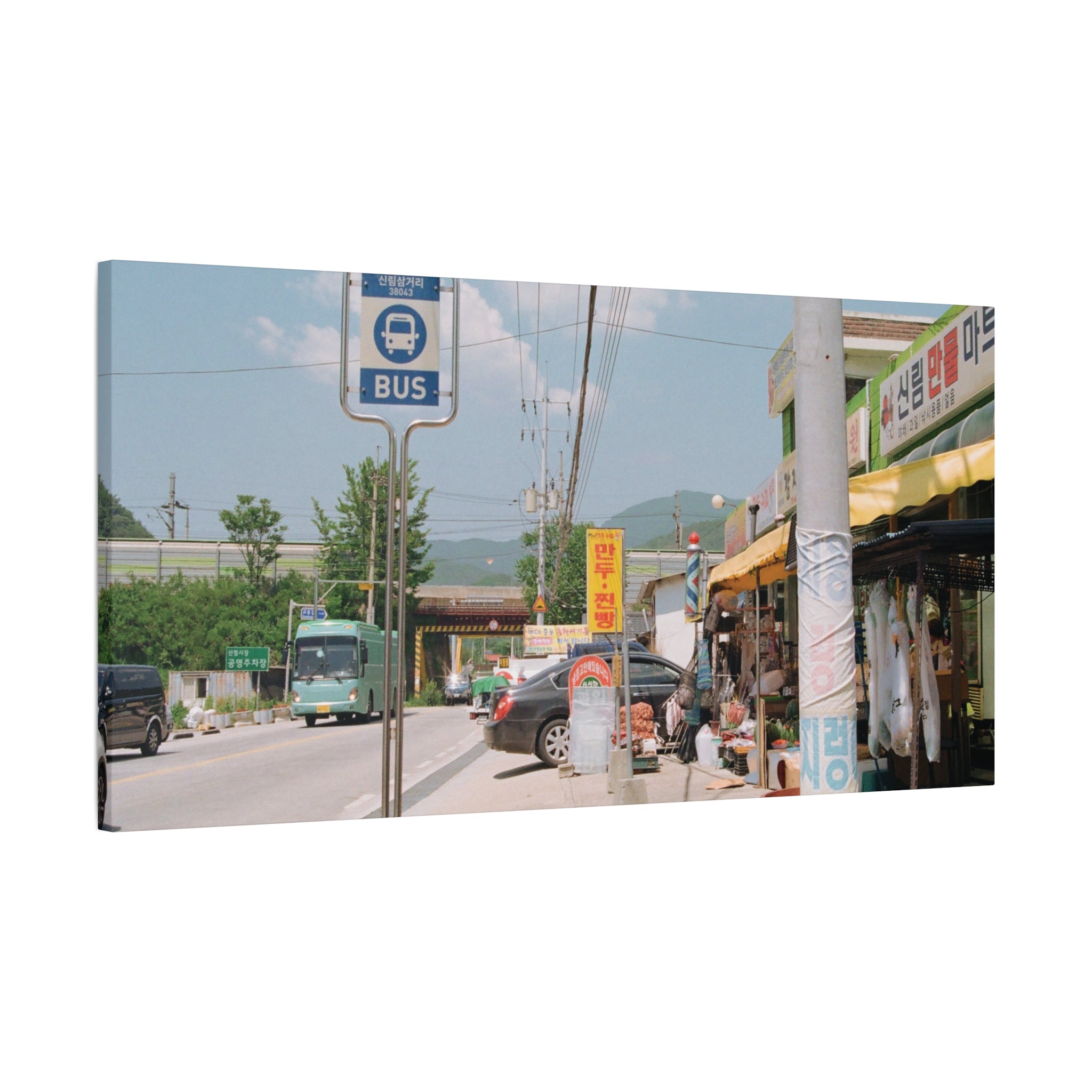 Korean Sinrim Rural Bus Stop Canvas Print