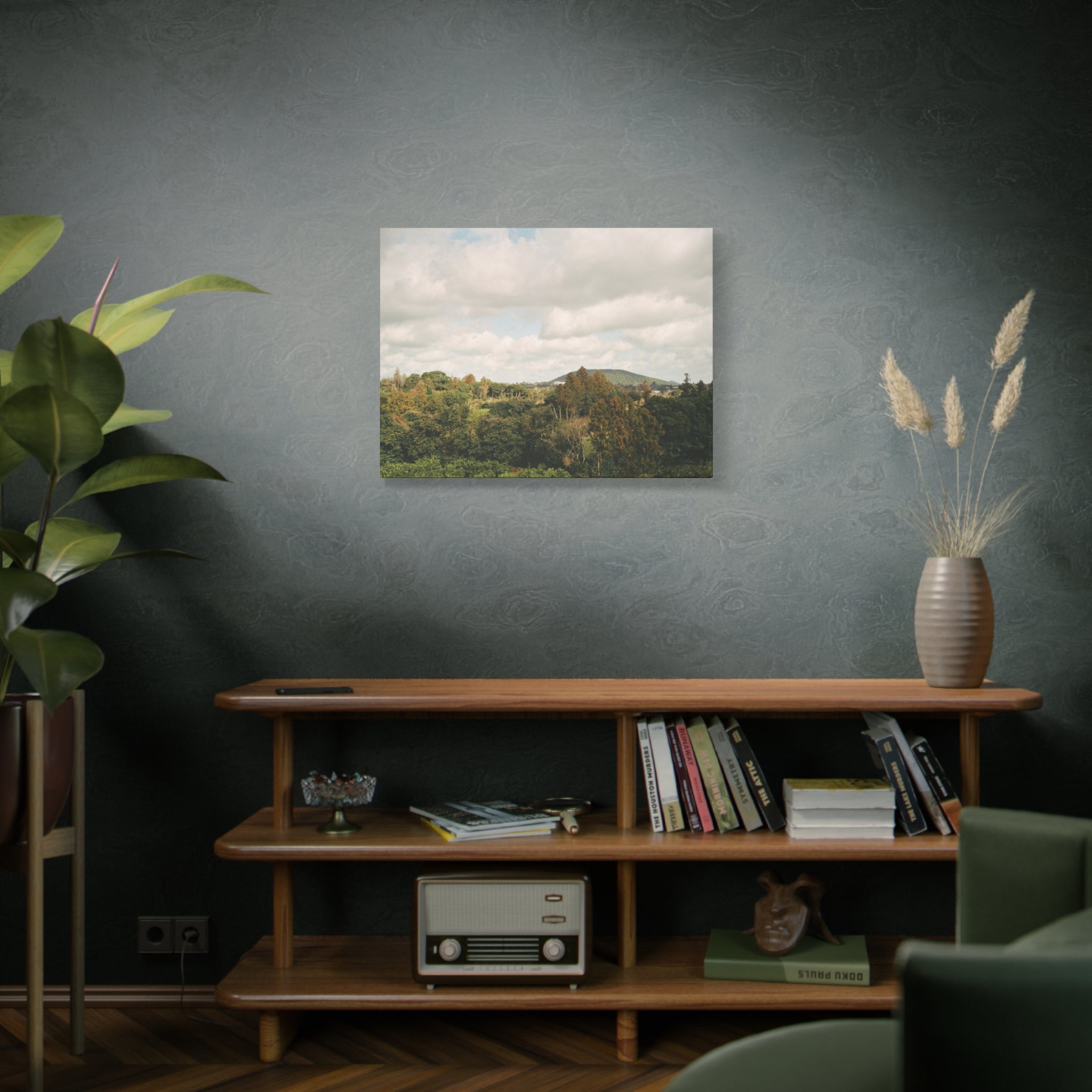 Jeju Wind-Swept Oreum and Clouds Canvas Print