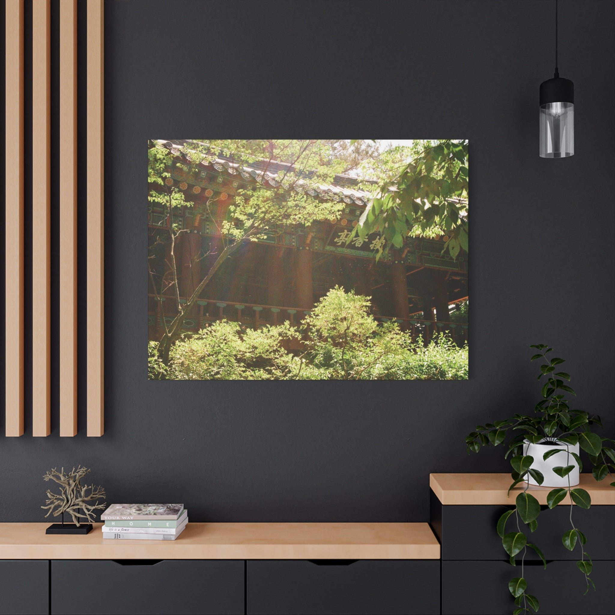 Korean Hanok Spring Sunshine Canvas Print