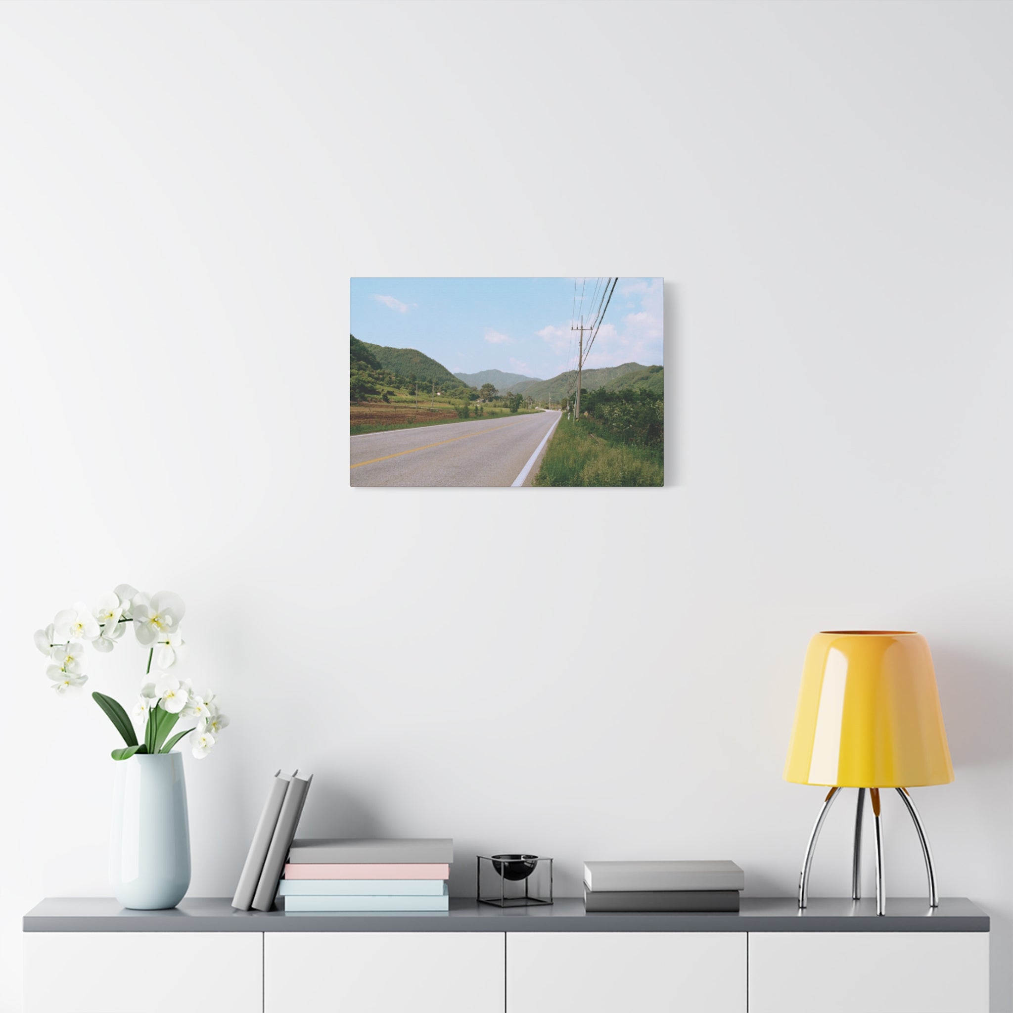 Summer Korean Wonju Country Road Canvas Print