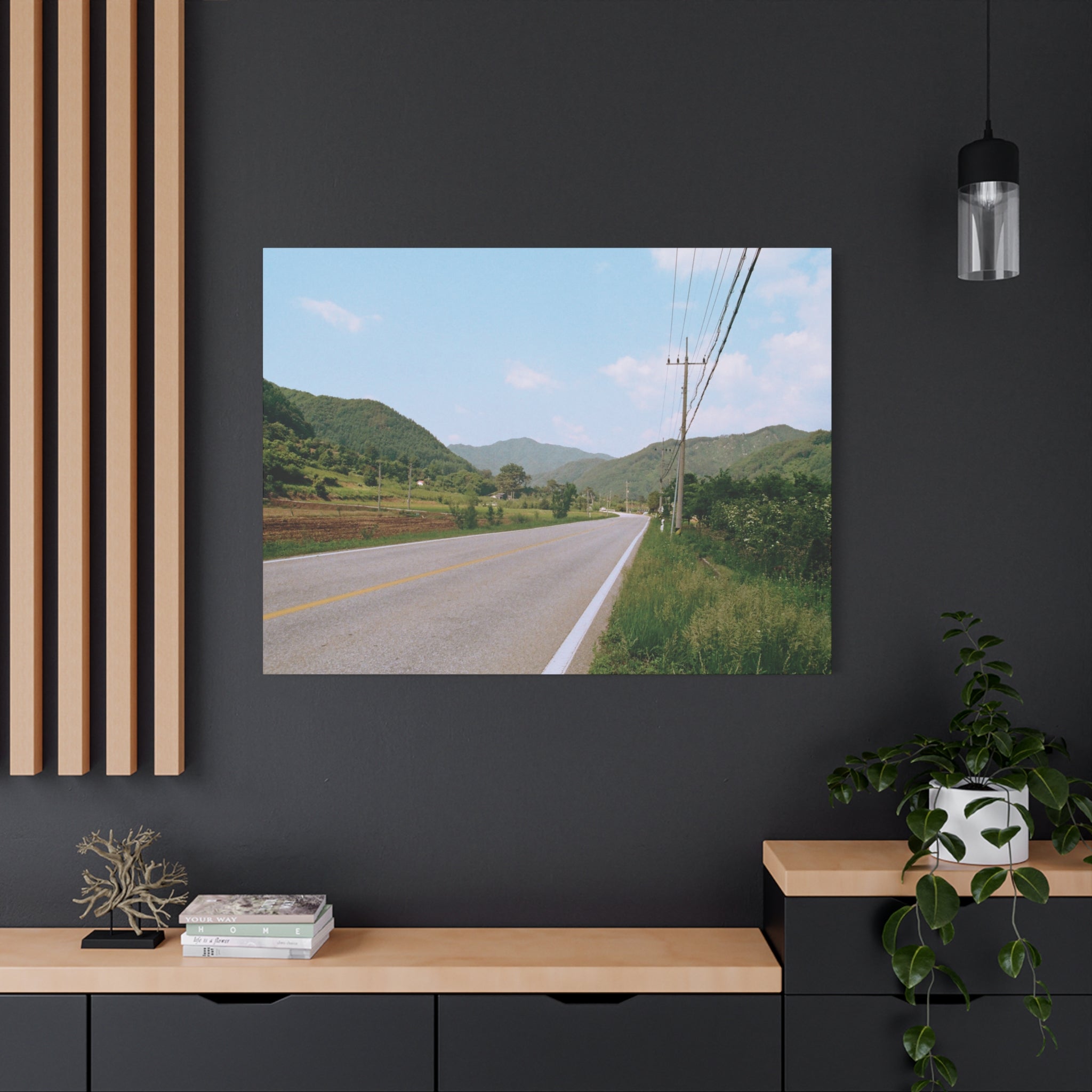 Summer Korean Wonju Country Road Canvas Print