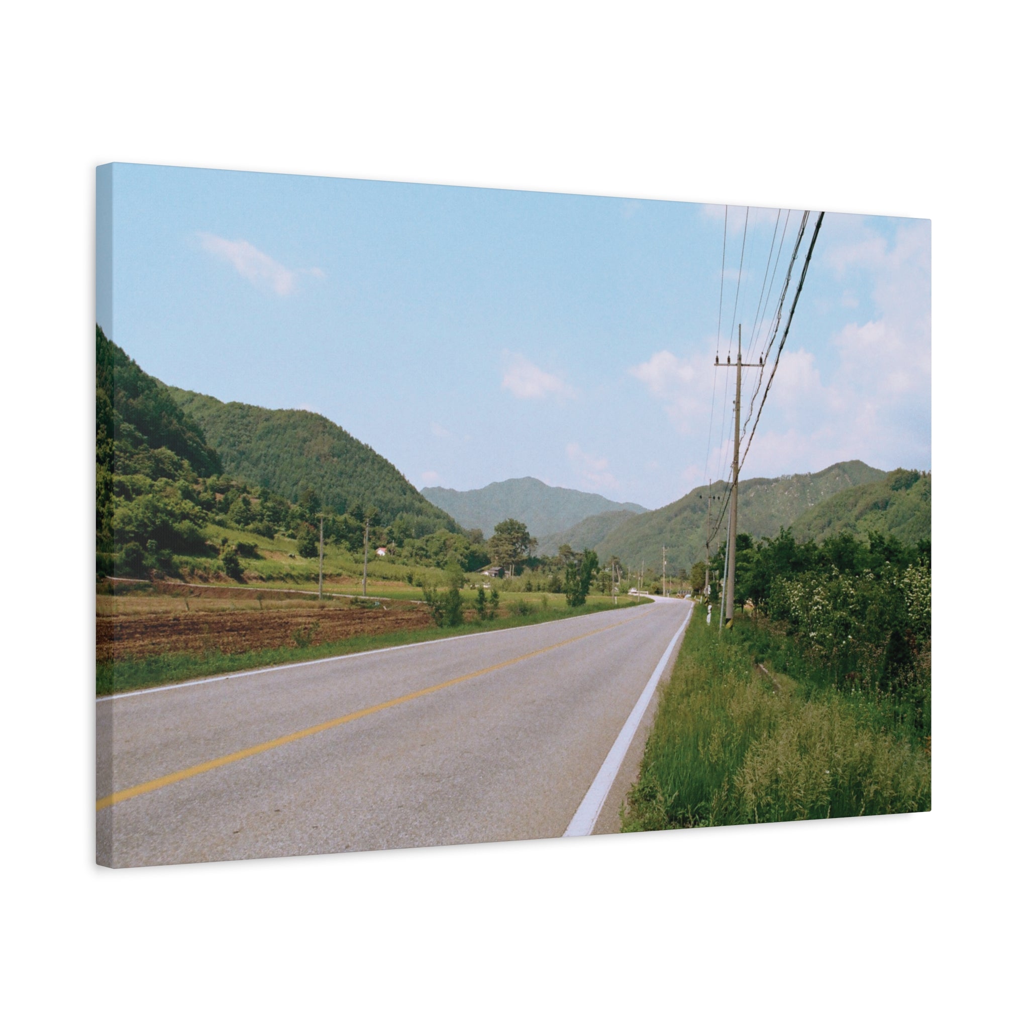 Summer Korean Wonju Country Road Canvas Print