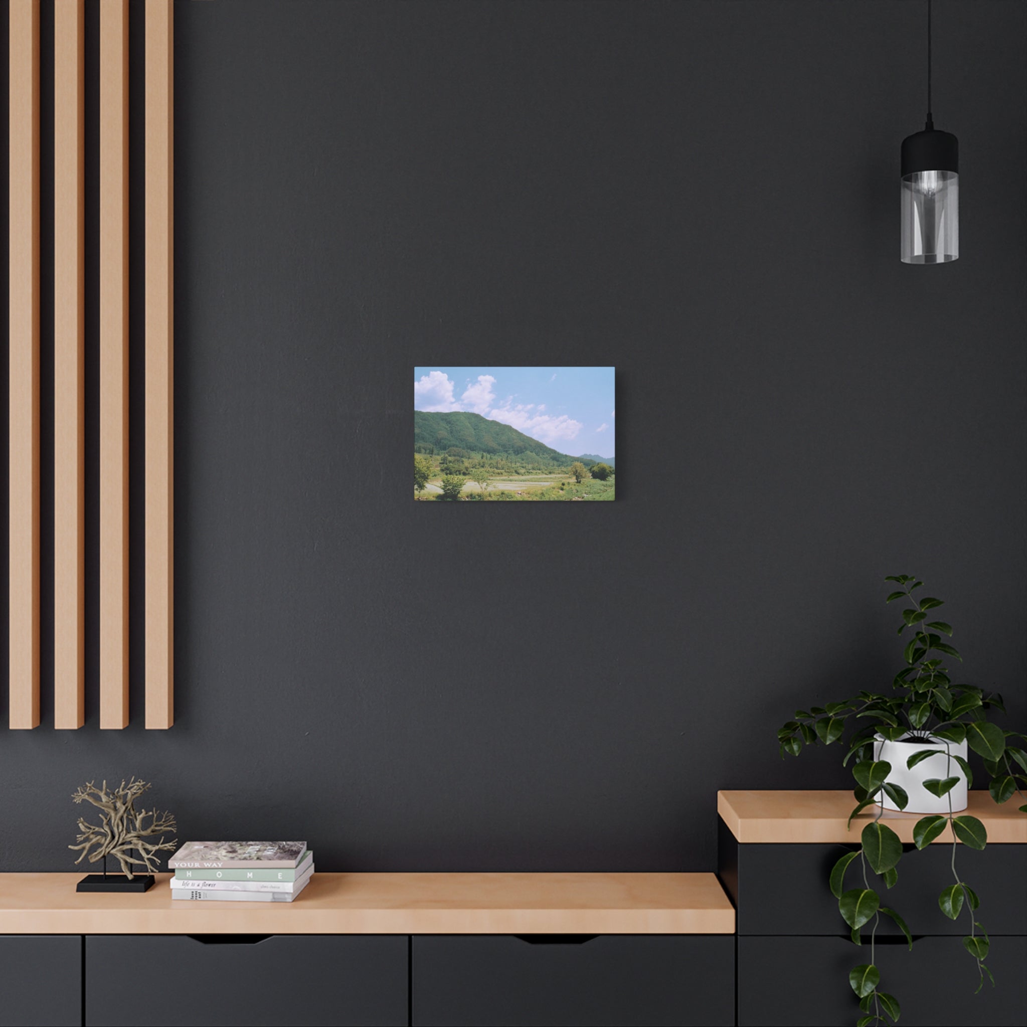 Wonju Spring Stream Pastel Landscape Canvas Print