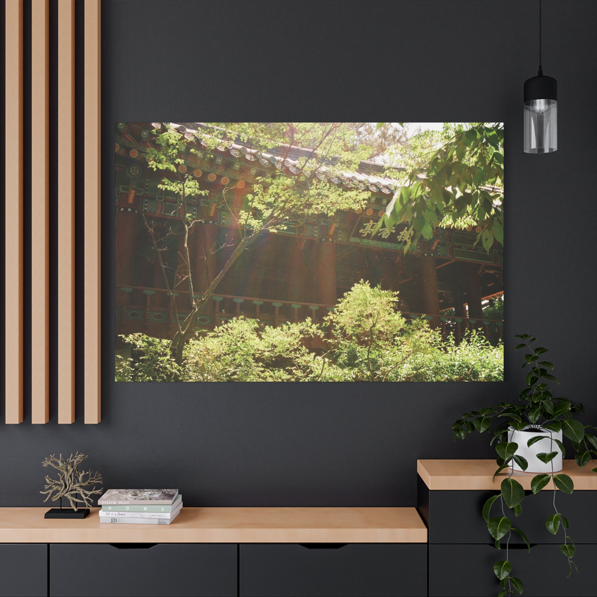 Korean Hanok Spring Sunshine Canvas Print