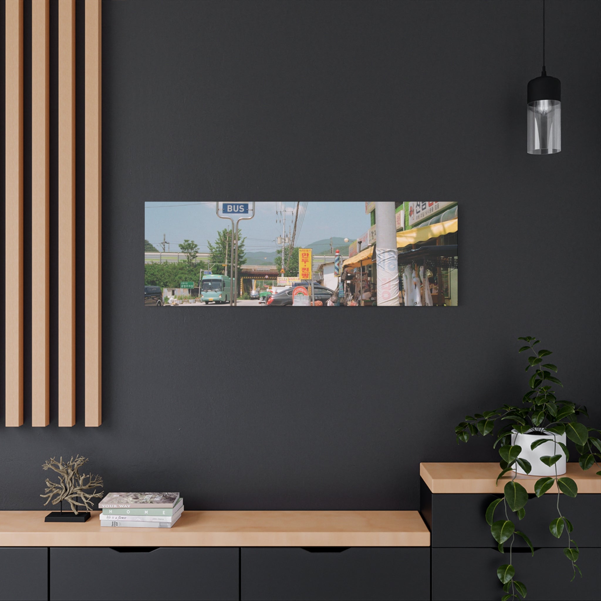 Korean Sinrim Rural Bus Stop Canvas Print