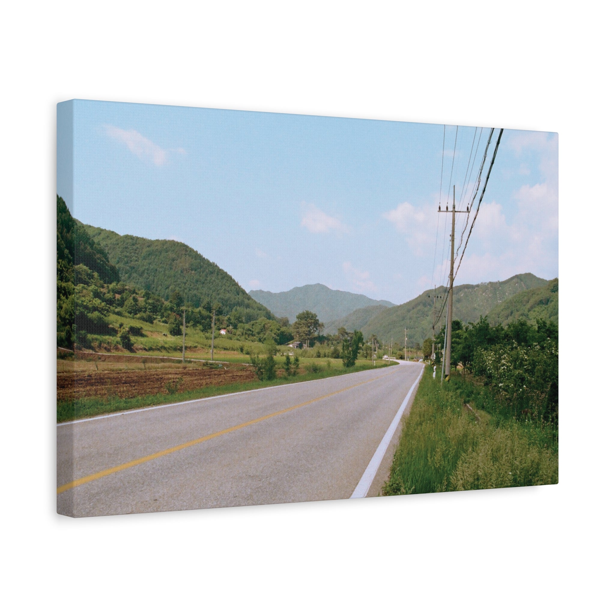 Summer Korean Wonju Country Road Canvas Print