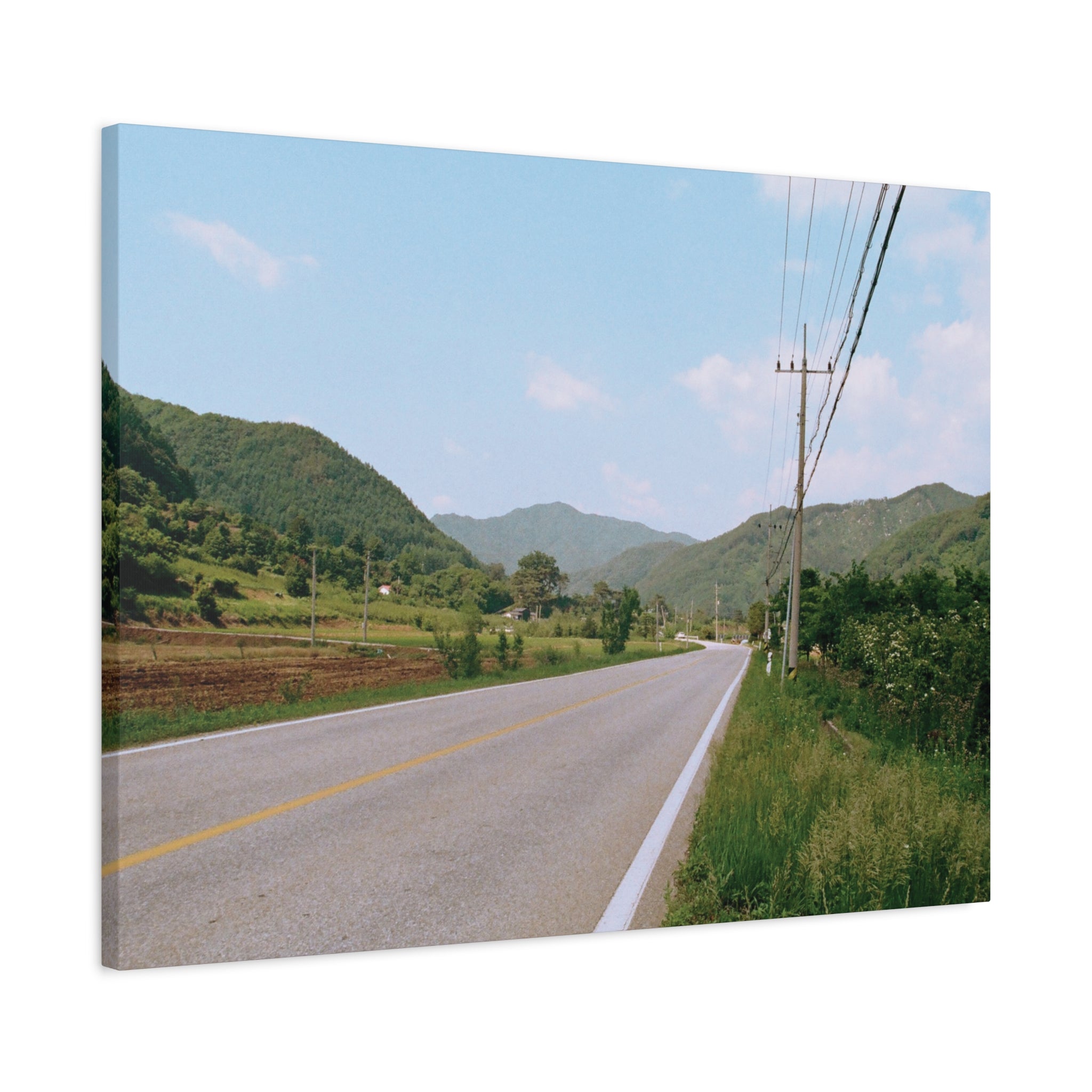 Summer Korean Wonju Country Road Canvas Print
